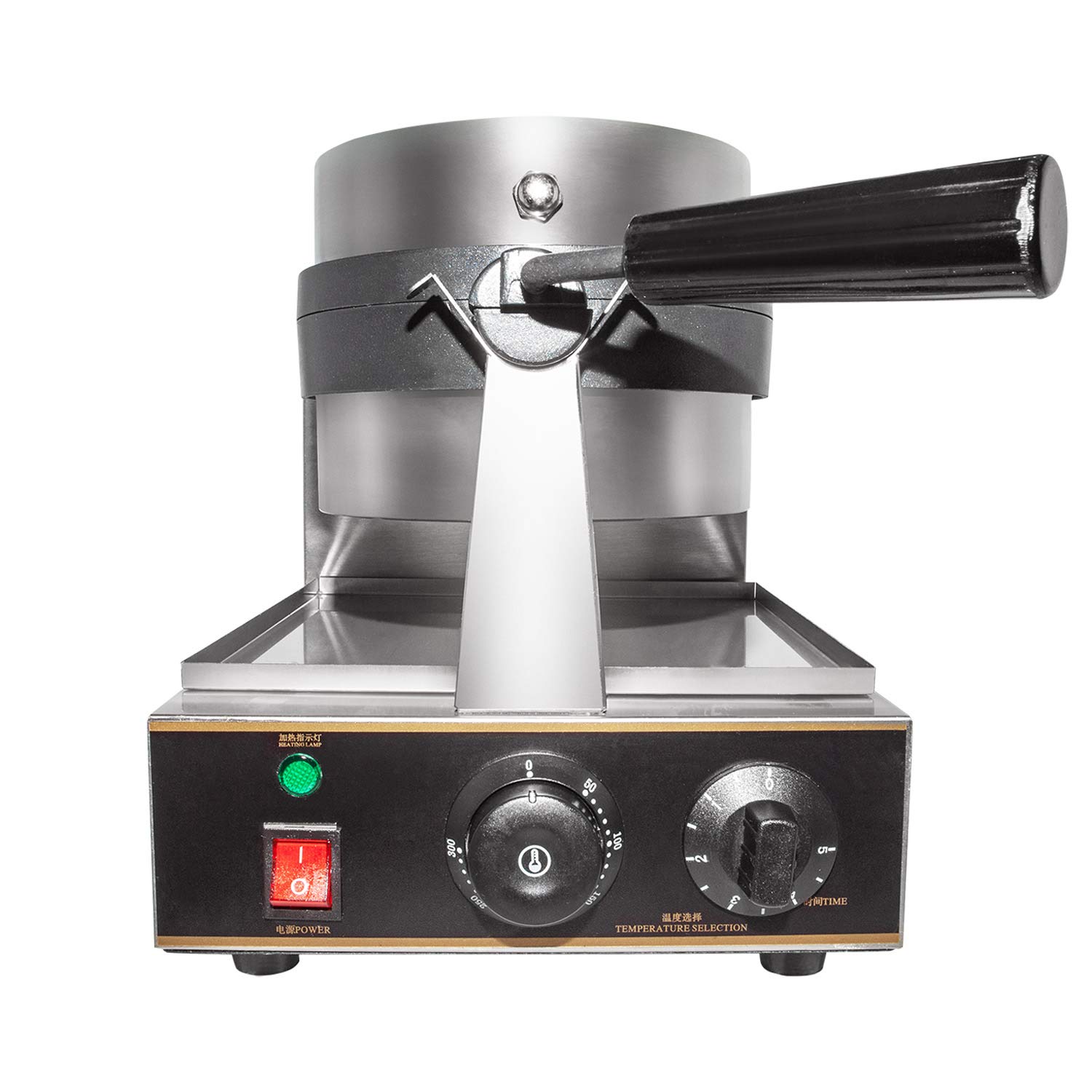 Commercial Belgian Waffle Maker with Flip & Rotating Mechanism - Stainless Steel Thick Waffle Iron 110V for Restaurants, Cafes & Home Breakfast