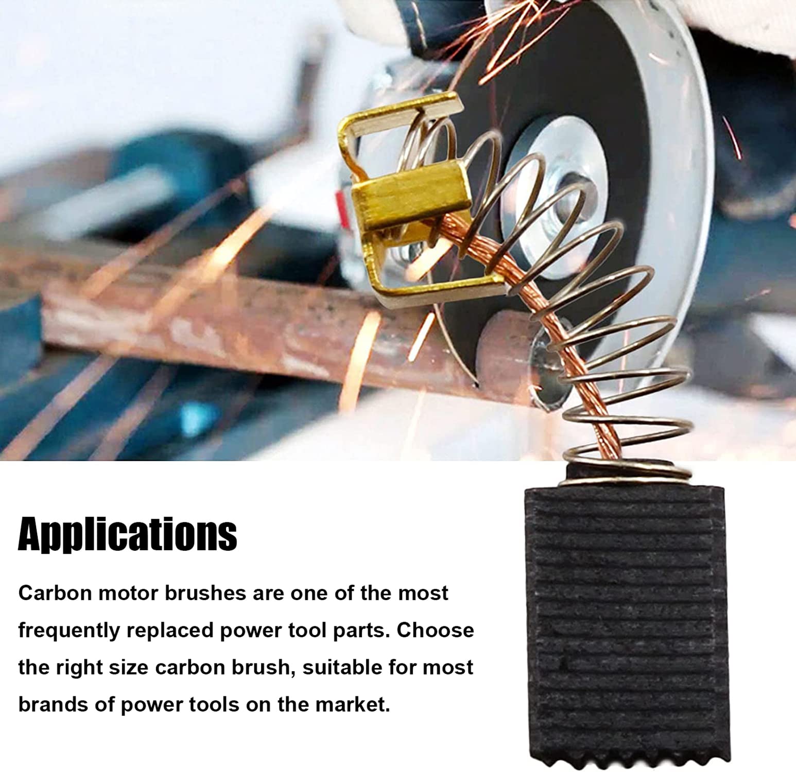 High-Quality Carbon Brushes CB-51 (12x8x5mm) - 30 Pack Replacement for Electric Motors & Power Tools - Compatible with Drills, Saws, Grinders - Durable Motor Brushes for Smooth Operation