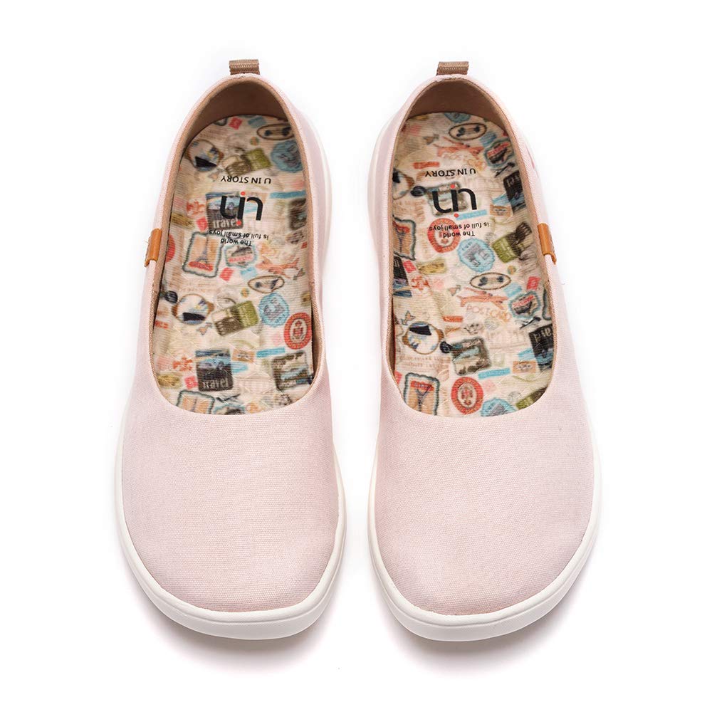 UIN Women's Art Painted Ballet Flats - Pointed Toe Slip On Loafers - Lightweight Comfort Casual Shoes for Travel, Work & Everyday Wear