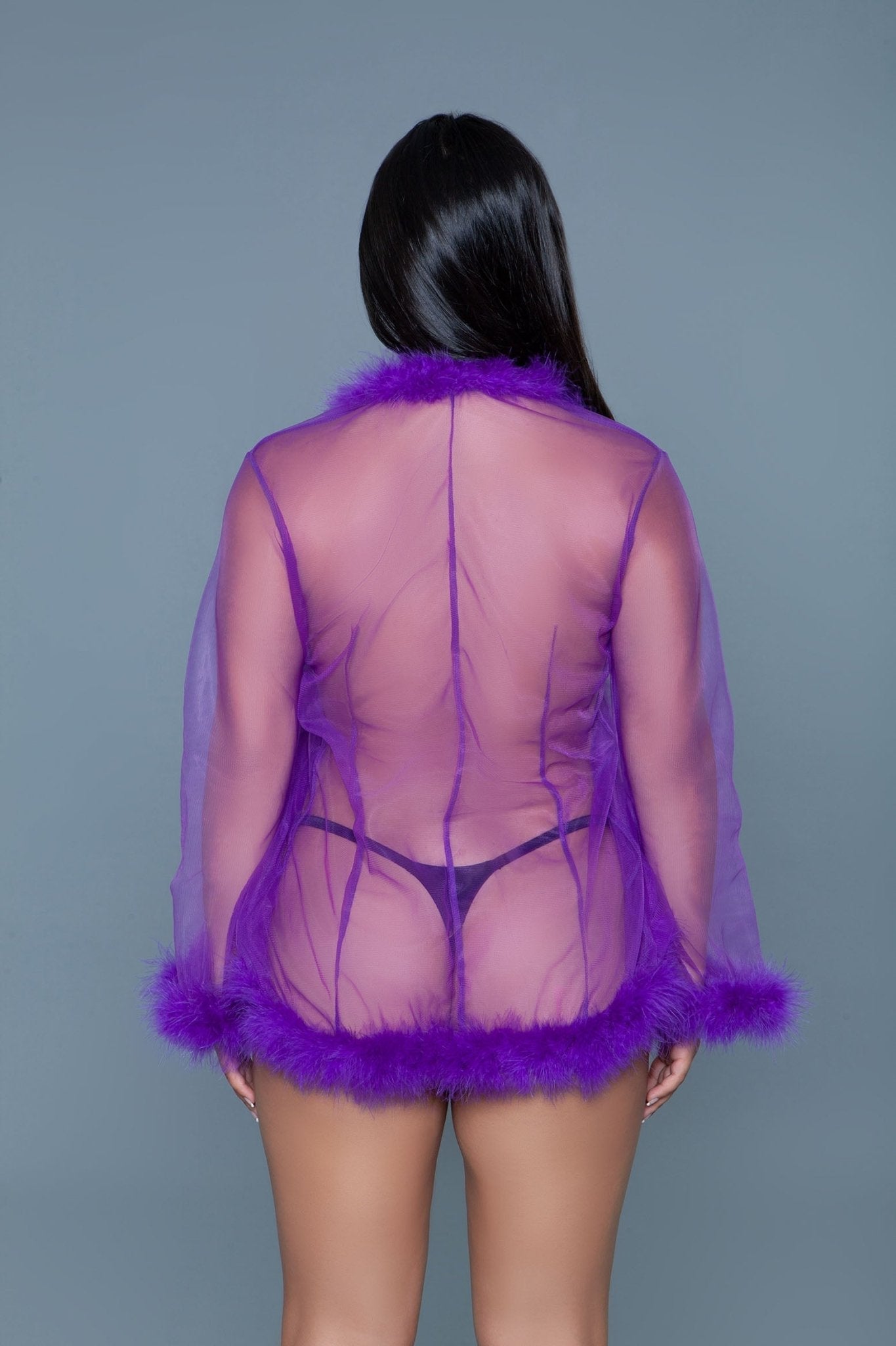 BeWicked Women's BW1650S Boudoir Robe - Sexy Lingerie for Women, Plus Size & Sheer Lace Kimono - Perfect for Valentine's Day, Bridal Shower, and Romantic Nights
