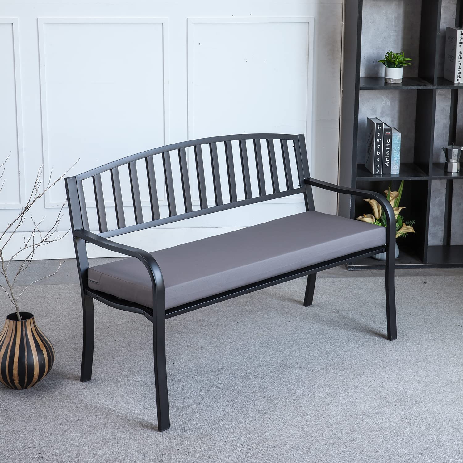 Waterproof Outdoor Bench Cushion 40x16 Inch - Weather-Resistant Patio Furniture Cushion for Porch Swing, Garden Seat & Settee - Comfortable Grey Pad for All-Season Use - Perfect for Backyard, Deck, Poolside & Outdoor Relaxation