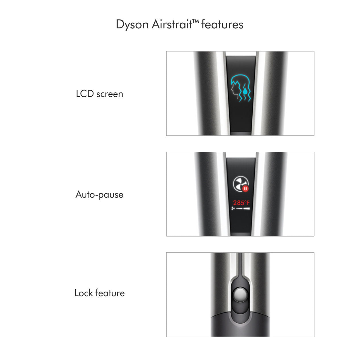 Dyson Airstrait Hair Straightener - Professional Ionic Ceramic Flat Iron for Smooth, Frizz-Free Styling | Perfect for Home Use, Travel & Salon Styling