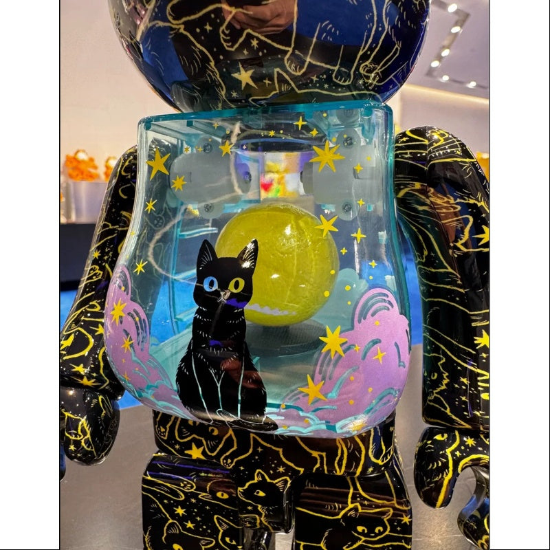 Be@rbrick Cat In The Night Sky 400% Limited Edition Vinyl Art Toy (2024) - Perfect for Collectors & Anime Fans Home Decor