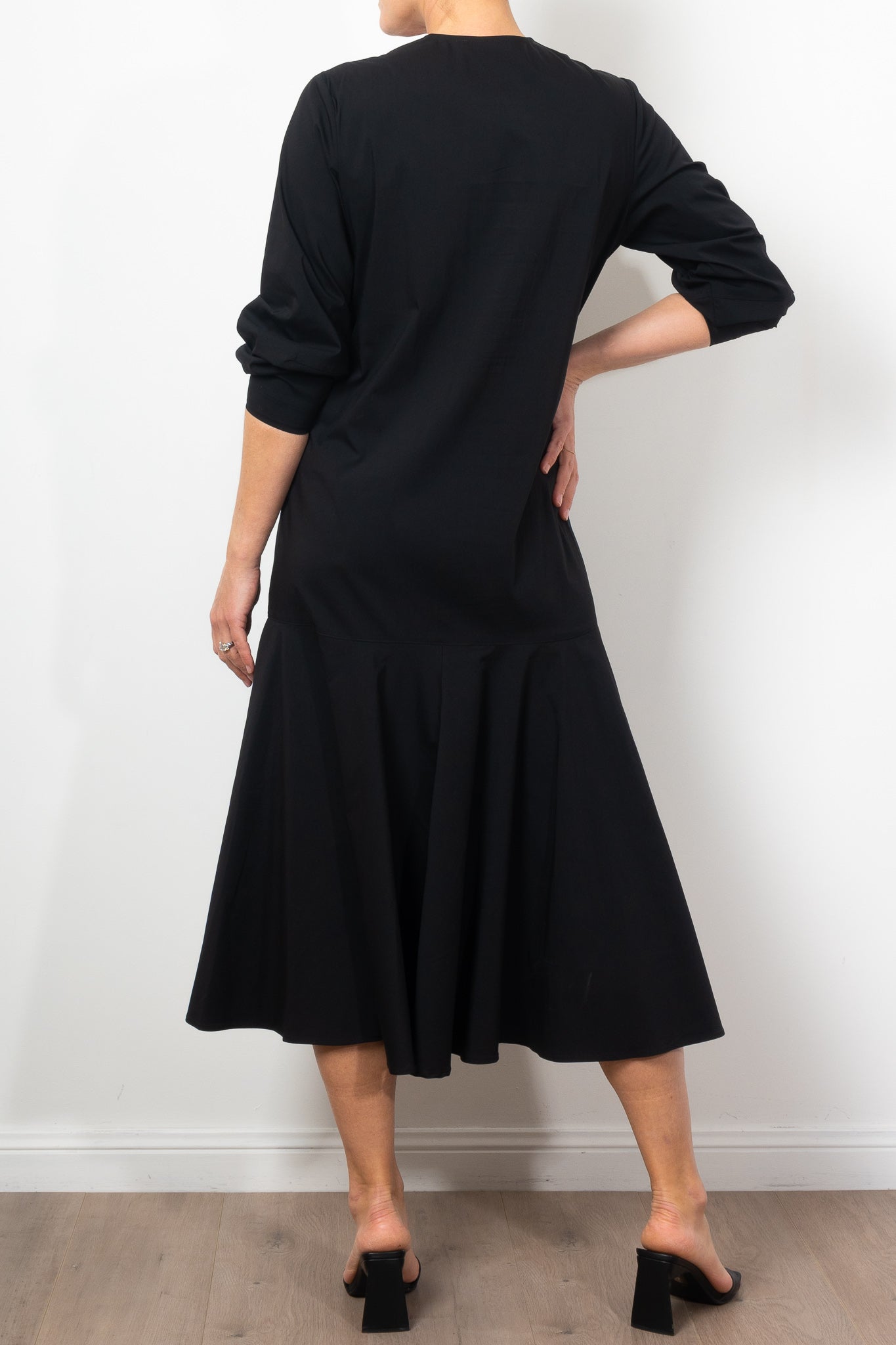 Mela Purdie Bell Sleeve Dress - Elegant Floral Print Microfiber Midi Dress for Women | Perfect for Parties, Weddings & Date Nights