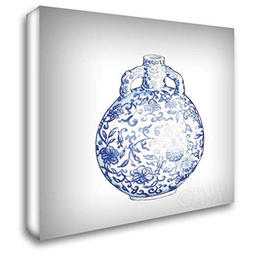 Wild Apple Portfolio 20x20 Gallery Wrapped Stretched Canvas Art - Ginger Jar IV on White - Perfect for Living Room, Bedroom & Office Wall Decor