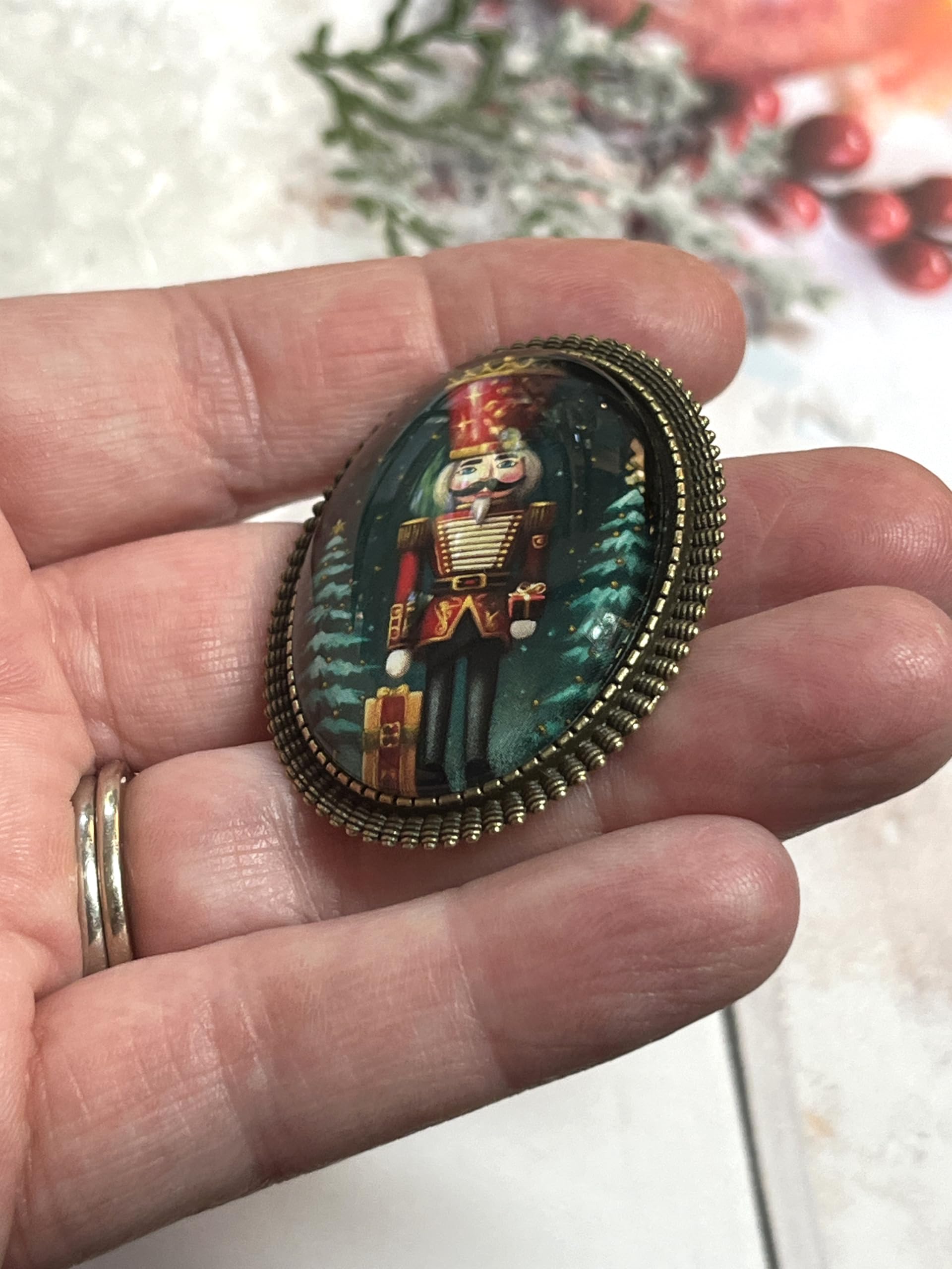 Nutcracker Brooch - Christmas Pin & Ballet Jewelry for Winter, Office Gift Idea - Perfect for Holiday Parties, Festive Outfits & Ballet Performances