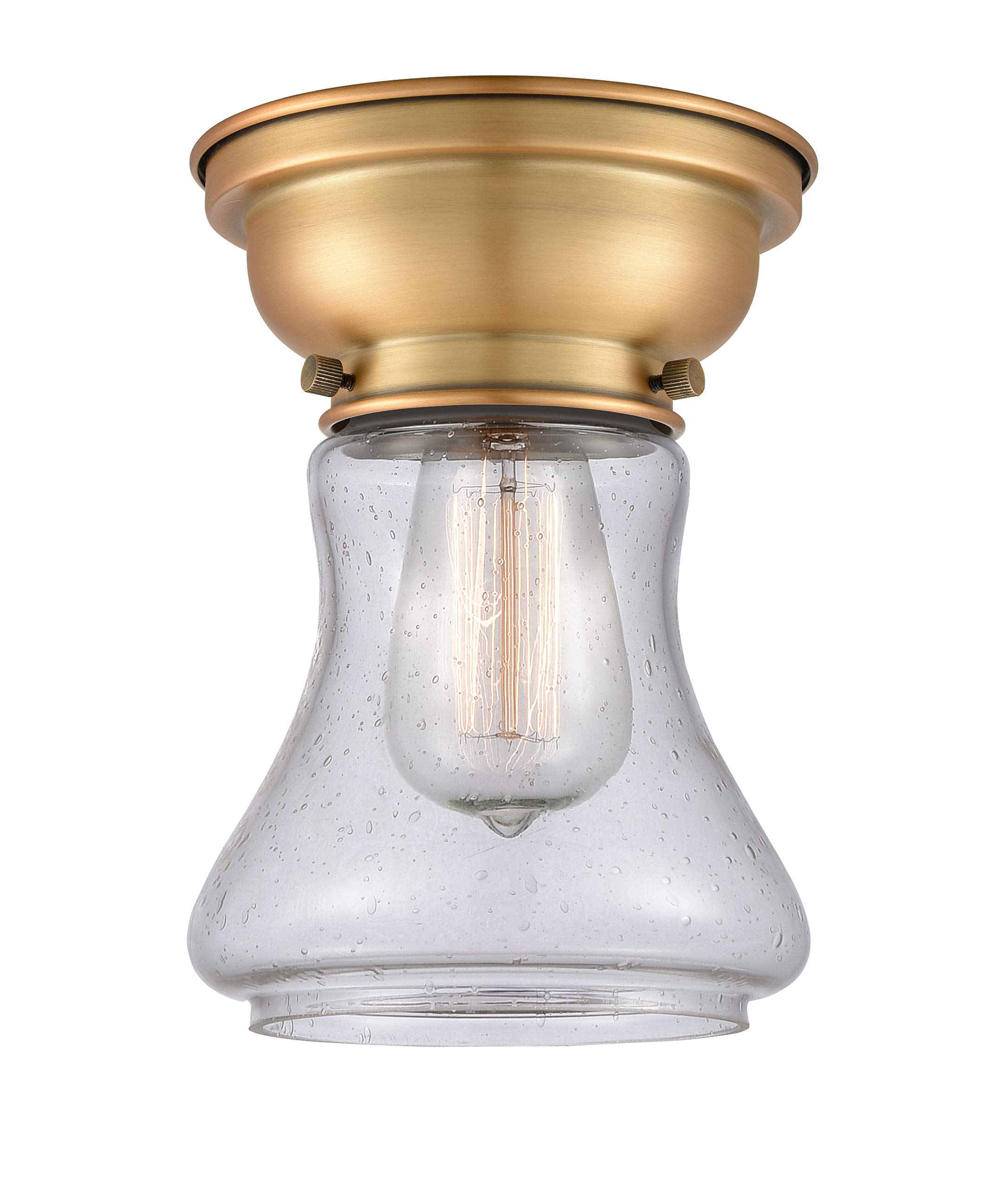 623-1F-BB-G194 LED Bare Bulb 1 Light Cord Set in Brushed Brass Finish - Vintage Edison Style Pendant Lighting for Cafe, Restaurant and Home Decor