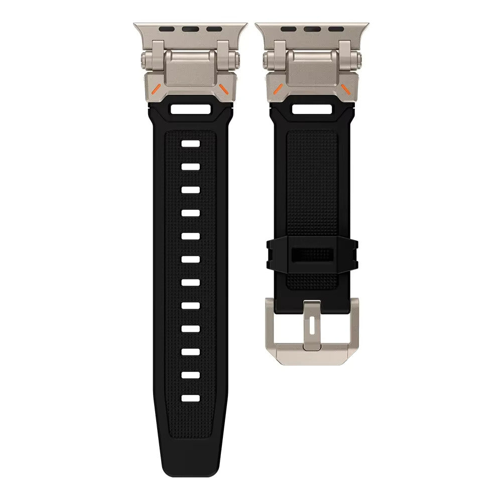 Durable Silicone Band with Stainless Steel Case & Tempered Glass - Perfect for Outdoor Sports, Fitness & Everyday Wear