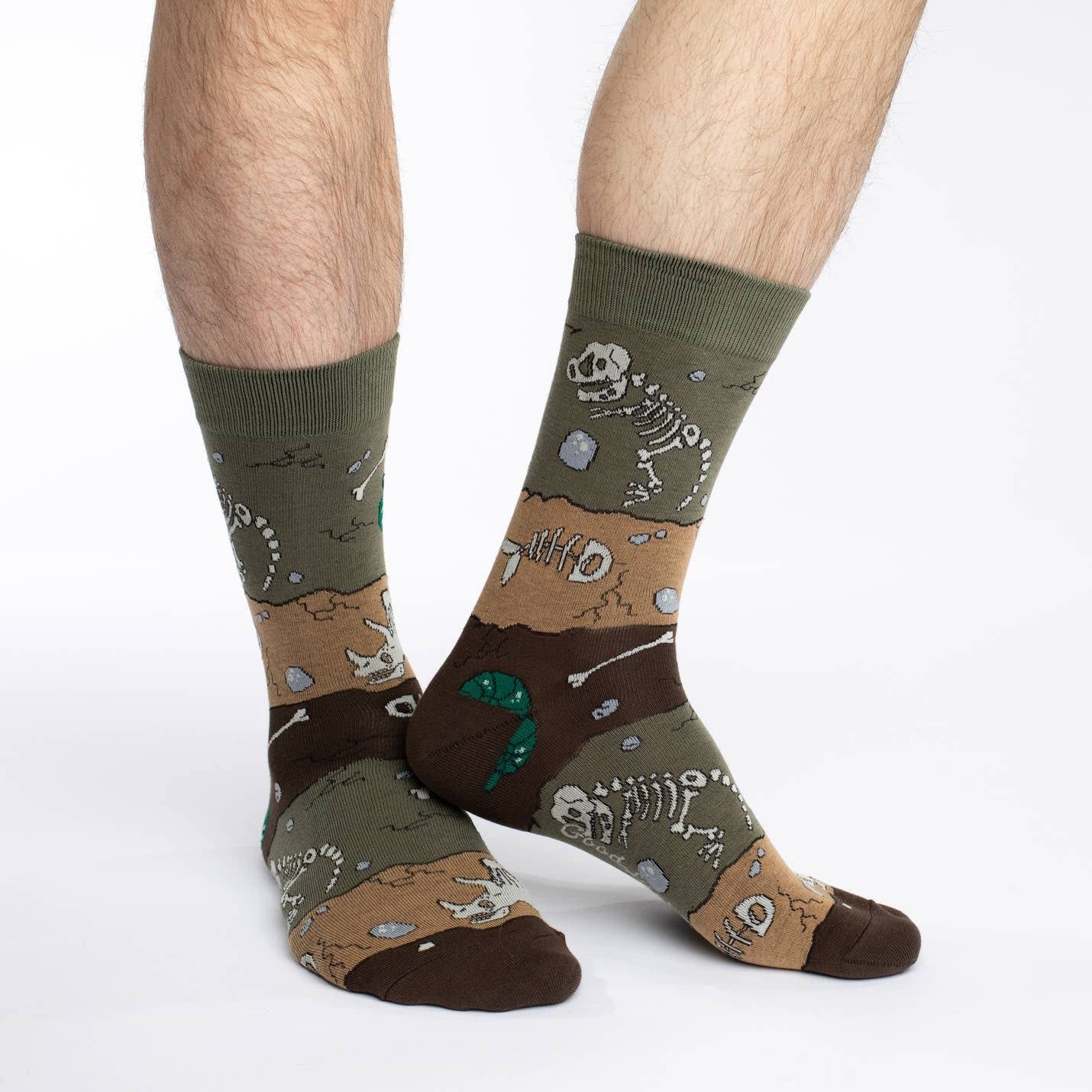 Good Luck Sock Men's Dinosaur Socks for Adults - Fun Novelty Crew Socks for Gifts, Casual Wear & Costume Accessories