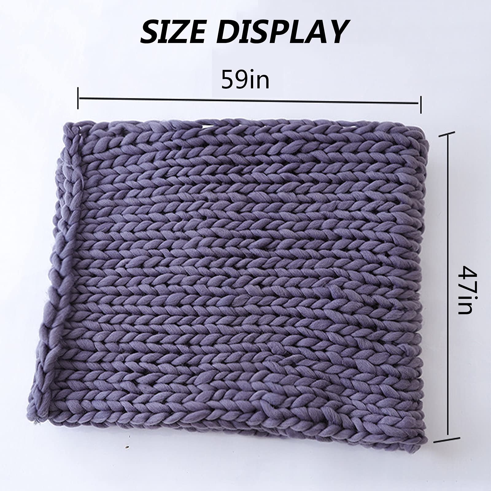 Chunky Knitted Blanket - Extra Large Soft Cozy Throw Blanket for Couch, Bed & Sofa | Home Decor Gift Idea in Beige | Perfect for Snuggling, Lounging & Winter Warmth