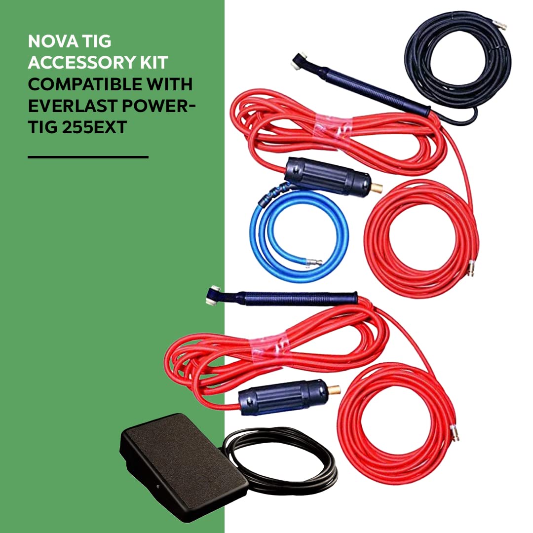 Everlast PowerTIG 255EXT Compatible NOVA Tig Welding Accessory Kit - Perfect for Metal Fabrication, DIY Projects & Professional Welding