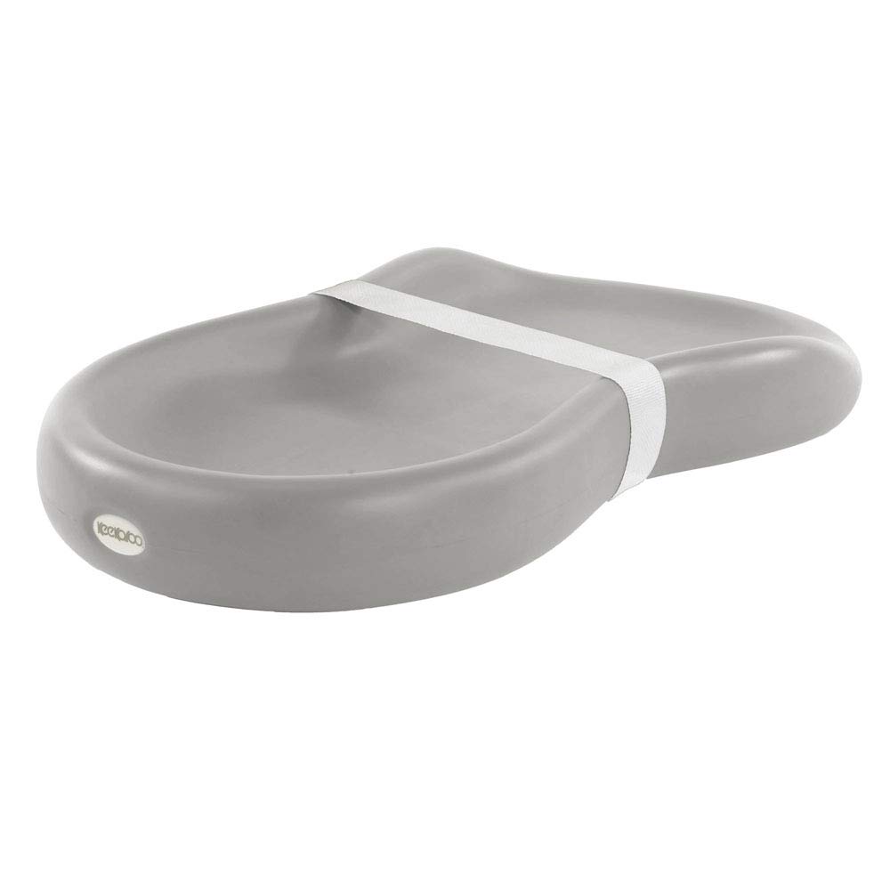 Keekaroo Peanut Changer Grey - Original USA-Made Easy-Clean Baby Changing Pad | Shell Over Foam Design | 100% Fluid-Proof | Perfect for Nursery, Daycare & Travel