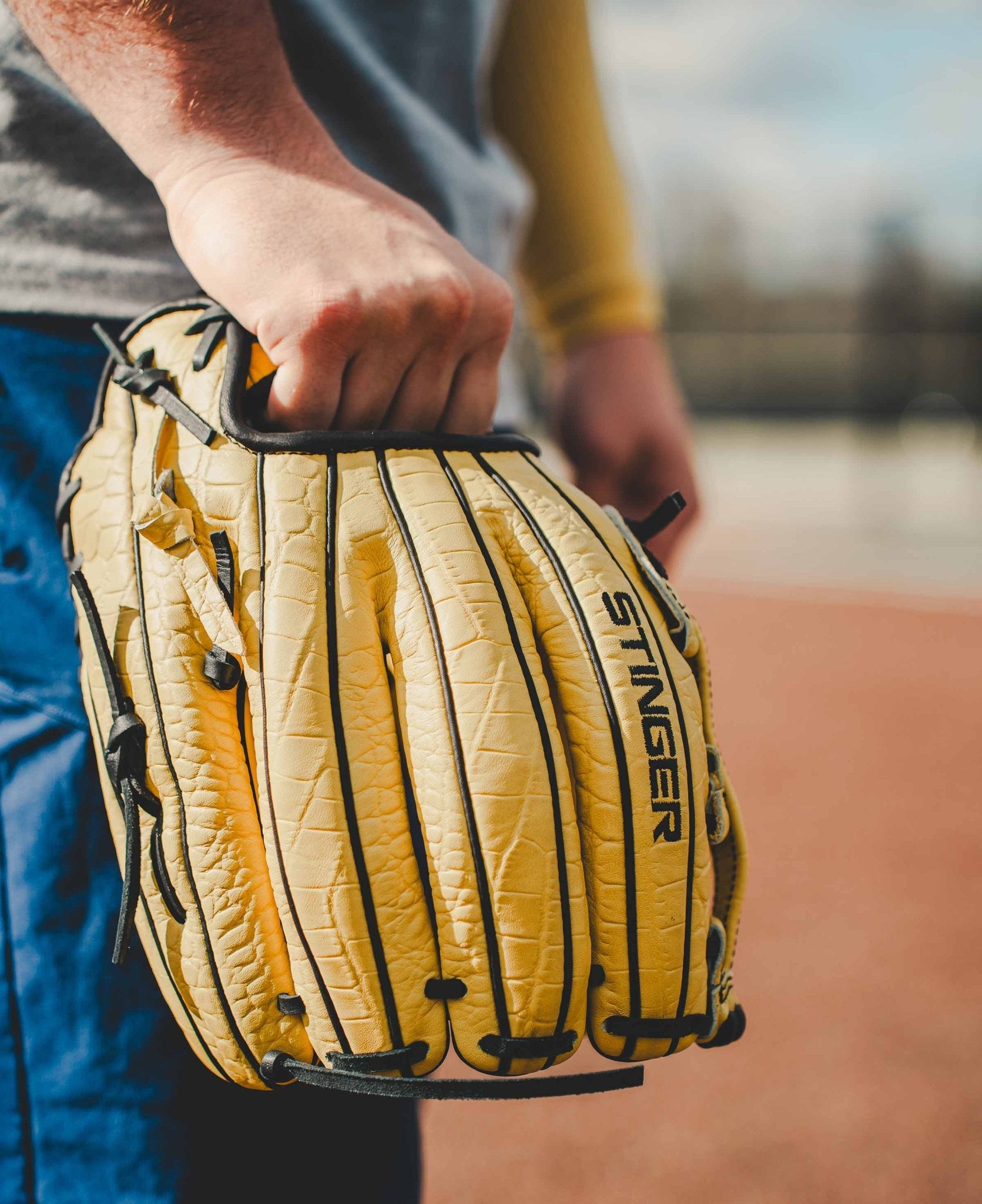Stinger Yellow Jacket 11.25 Inch Baseball Fielding Glove - Premium Leather Mitt for Youth & Adult Players - Perfect for Infield, Outfield & Practice Sessions