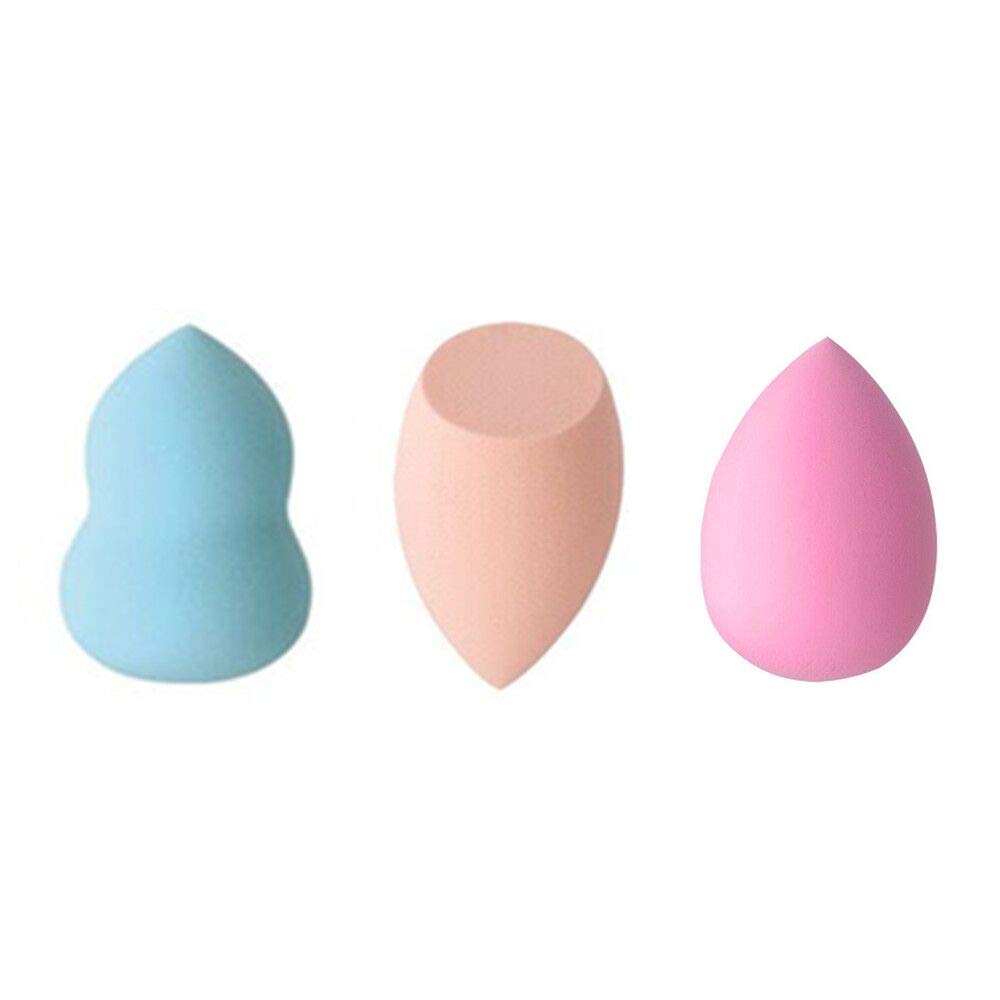 **Latex-Free Makeup Sponge Blender - Beauty Egg Puff Foundation Sponge Applicator (3 Pack) for Flawless Liquid & Powder Application - Perfect for Travel & Everyday Makeup**