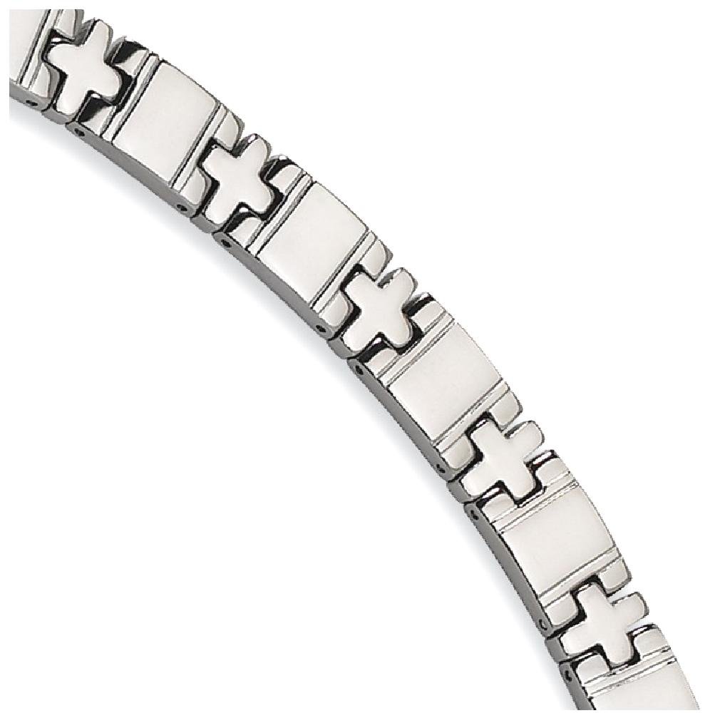 IceCarats Titanium 8.25 Inch Chain Bracelet for Men & Women - Durable Lightweight Unisex Jewelry for Everyday Wear, Gifts & Special Occasions