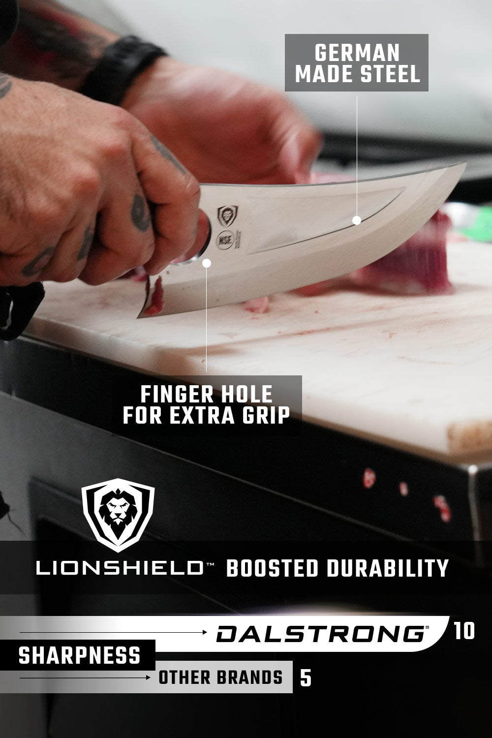 Dalstrong Venator Gladiator Series R 7-Inch Chef & Utility Knife - NSF Certified Professional Kitchen Knife for Slicing, Dicing & Food Prep