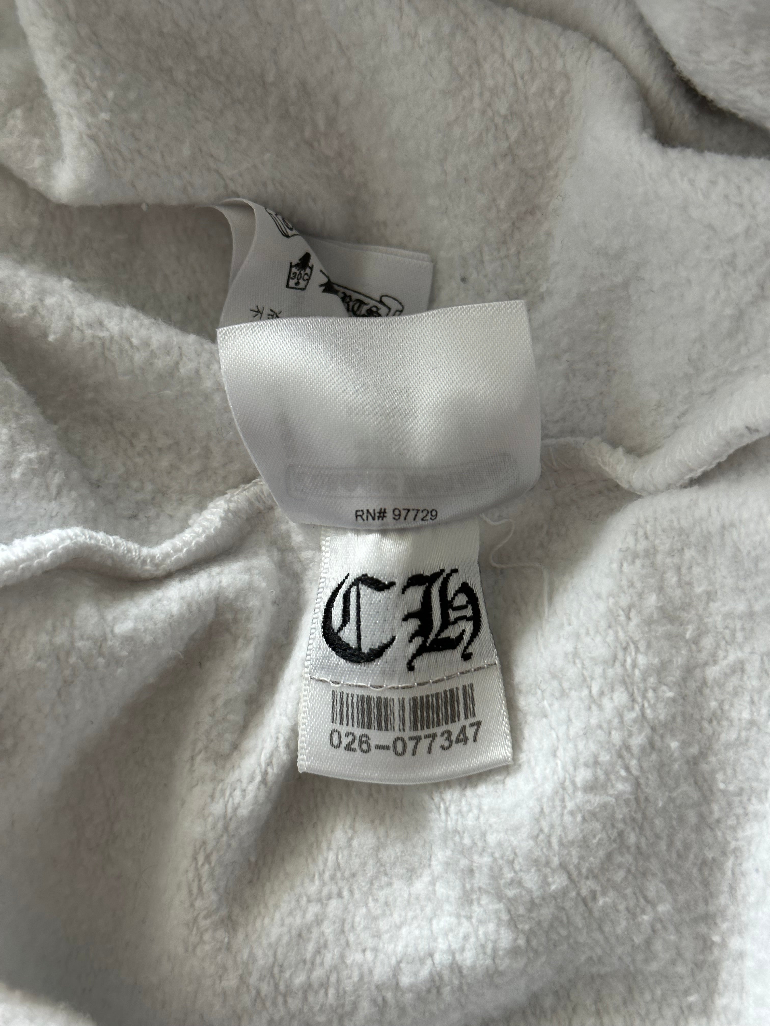 Chrome Hearts White Glow-in-the-Dark Horseshoe Logo Hoodie for Men & Women | Streetwear Fashion | Perfect for Night Out & Urban Style