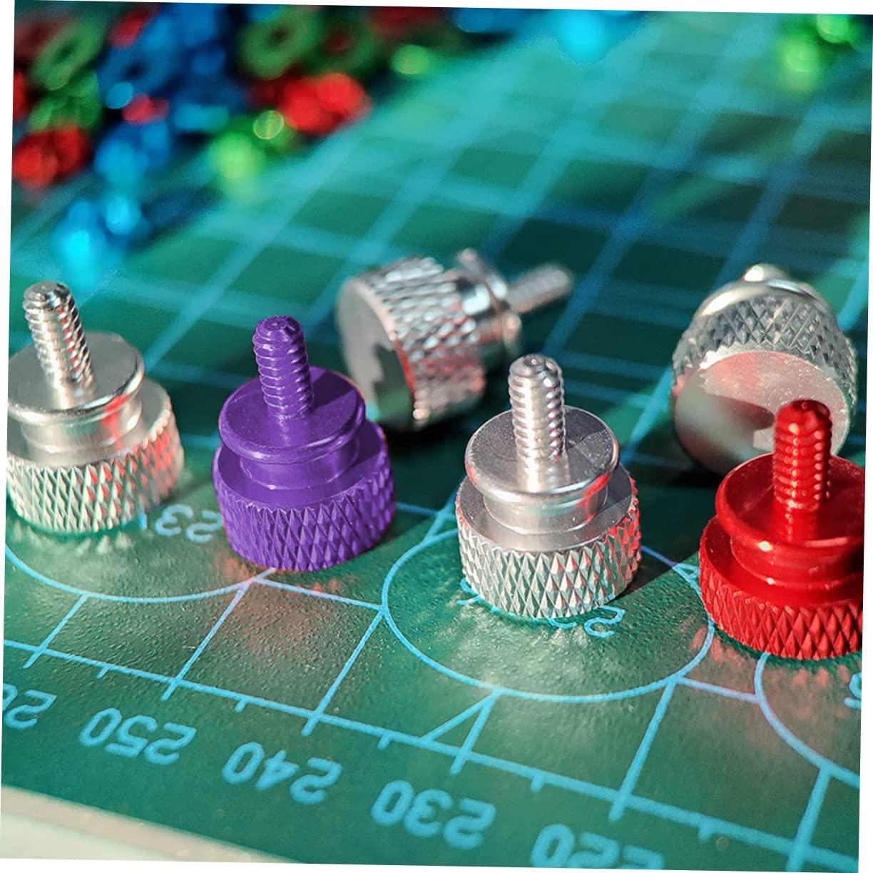 Mikikit 10pcs Aluminum Alloy Knurled Thumb Screws for Computer Case - Durable Chassis Screws for PC Build, Repair & Maintenance - Perfect for DIY, Gaming PC, and Workstation Upgrades