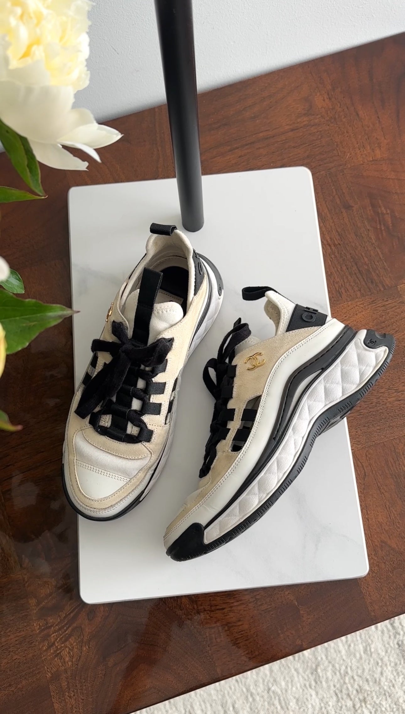 Chanel Interlocking CC Logo Suede Sneakers for Women - Size 36 | Luxury Fashion Sneakers for Casual Wear, Office & Date Night Outfits