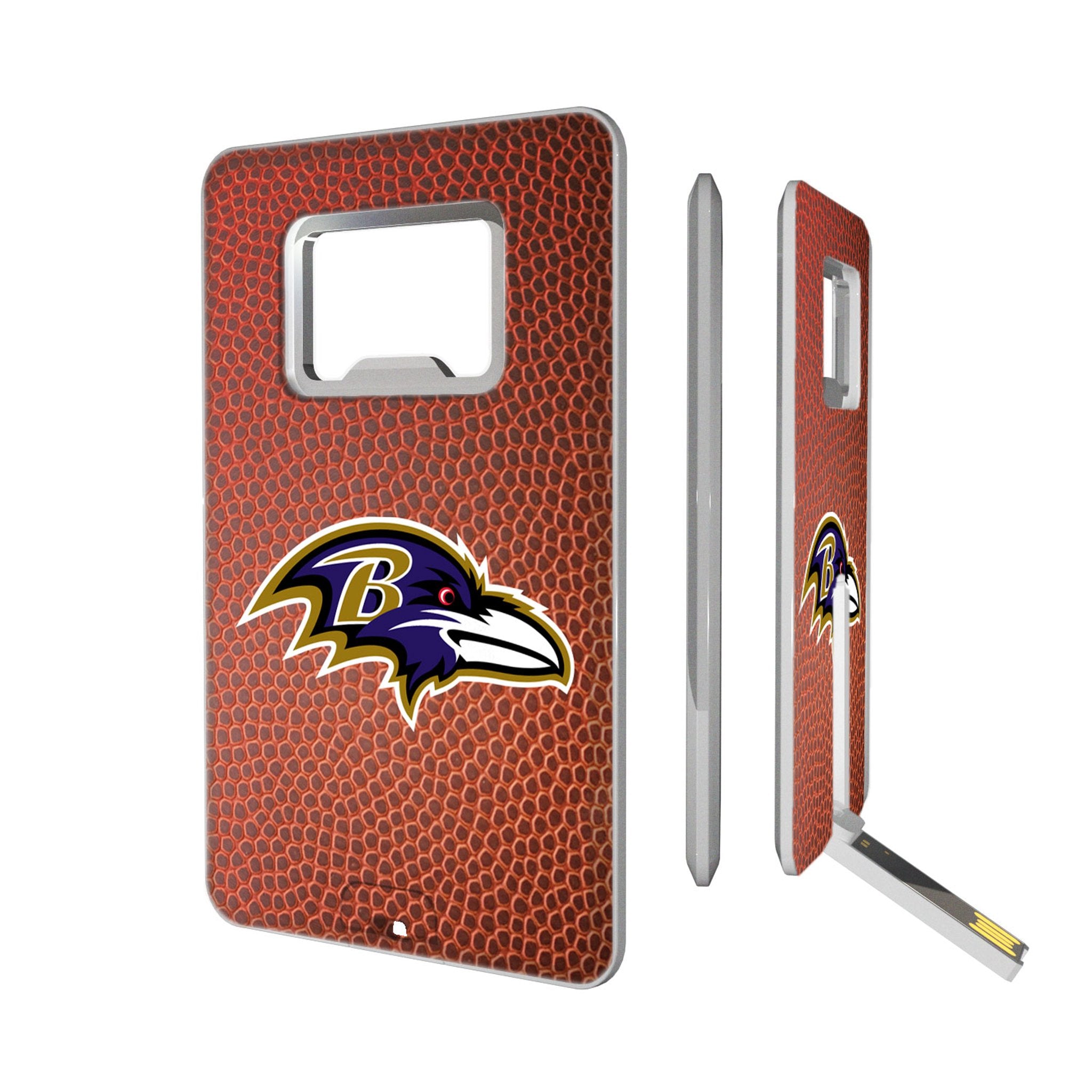 Baltimore Ravens NFL Team Logo 32GB USB Flash Drive with Bottle Opener - Portable Memory Stick for Football Fans, Tailgating & Game Day Storage