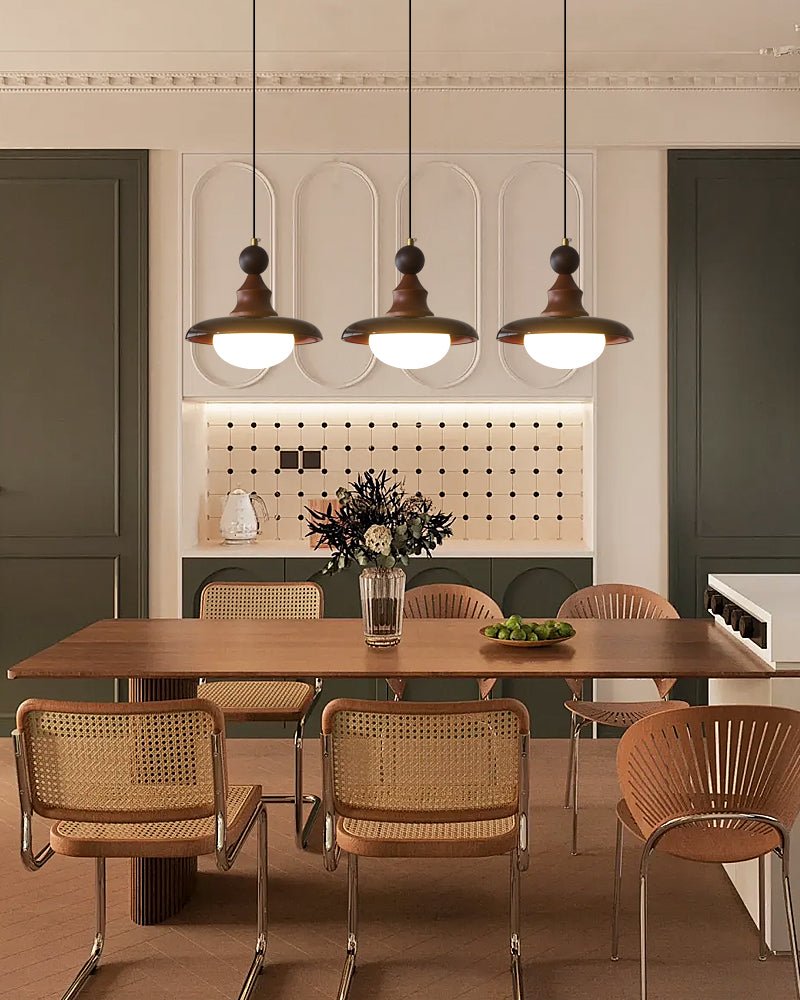Ardell Modern Pendant Light Fixture - Elegant Glass Shade with Adjustable Hanging Chain for Dining Room, Kitchen Island, or Bedroom Lighting