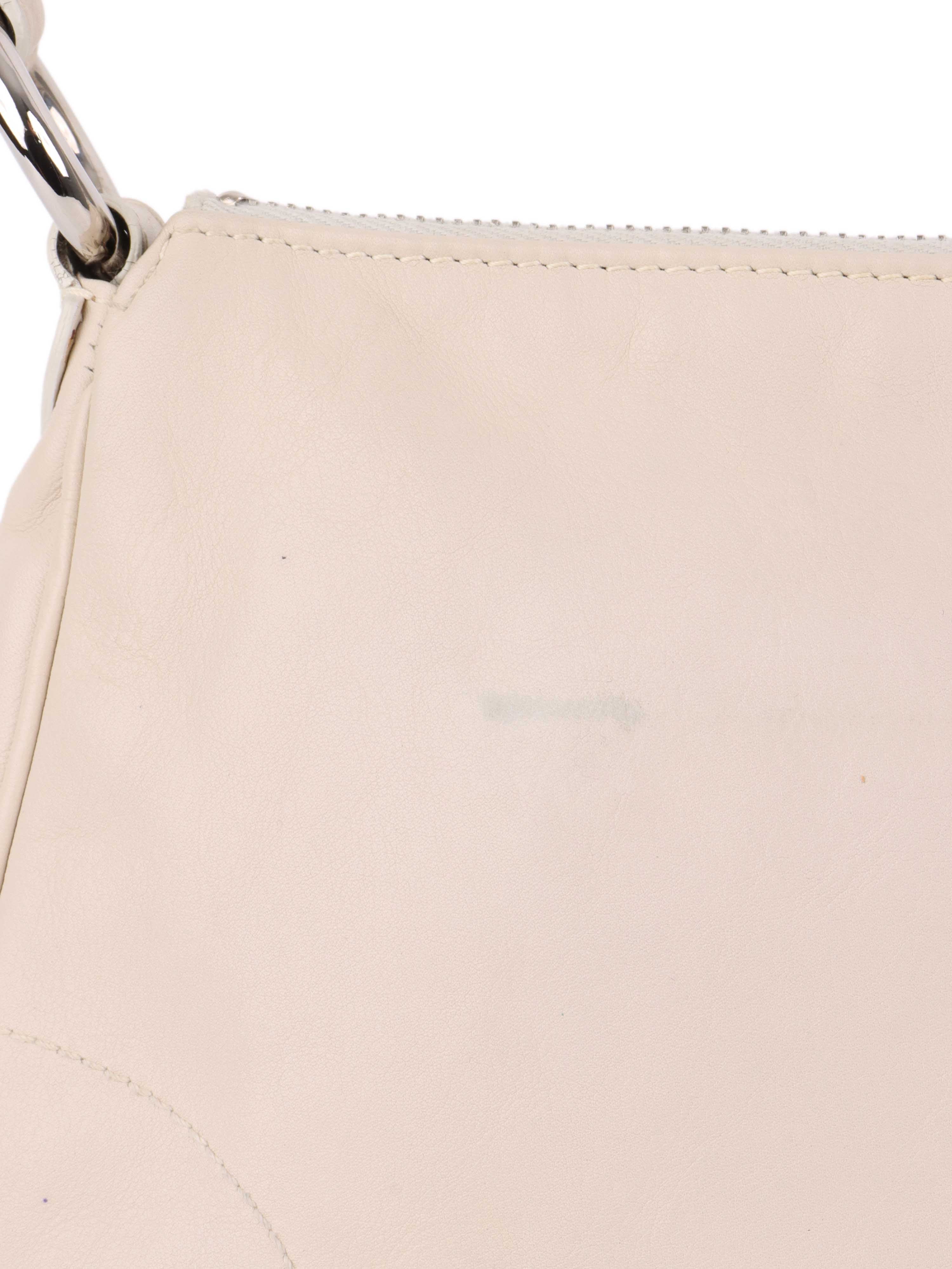 Dior White Leather Shoulder Bag for Women | Luxury Designer Handbag | Perfect for Work, Travel & Evening Events