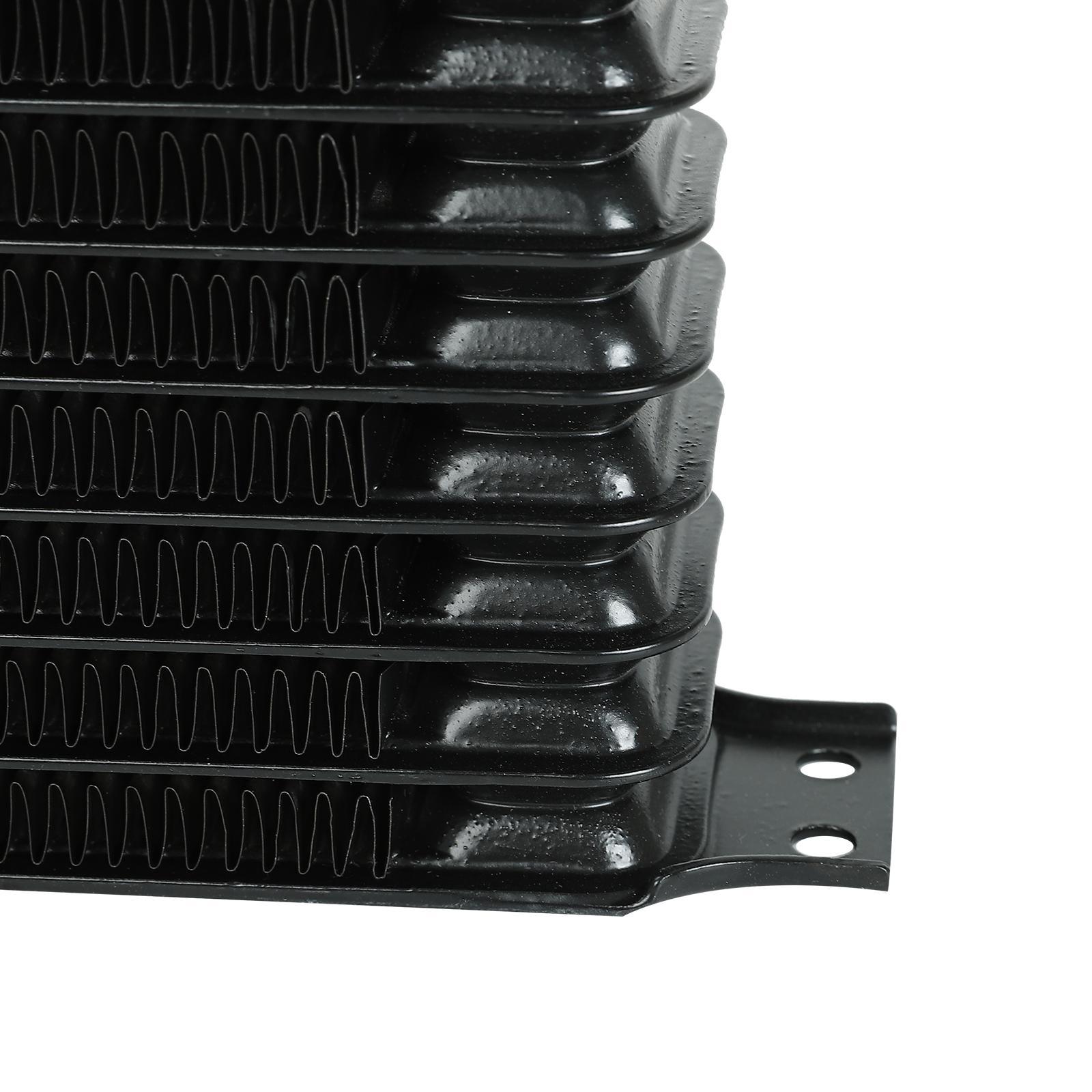 13 Row AN Transmission Oil Cooler with Electric Fan & Hose Line - High Performance Cooling for Racing, Towing & Off-Road Vehicles