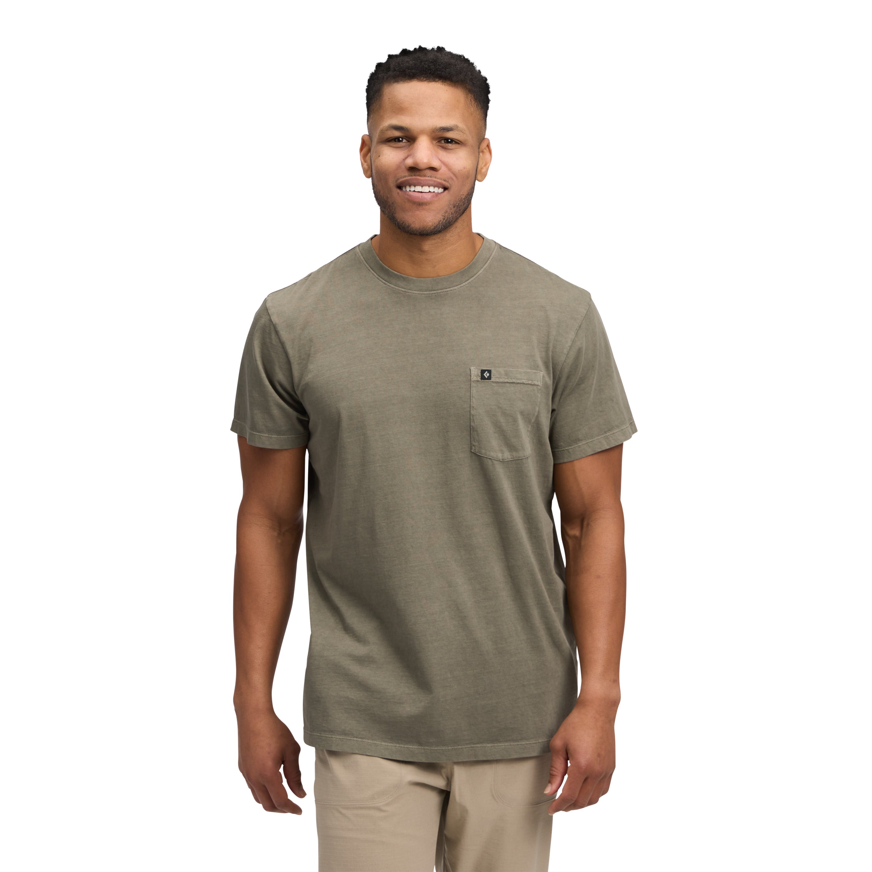 Men's Stylish Diamond Patch Short Sleeve Pocket T-Shirt - Casual Comfort for Everyday Wear, Street Fashion & Summer Outfits