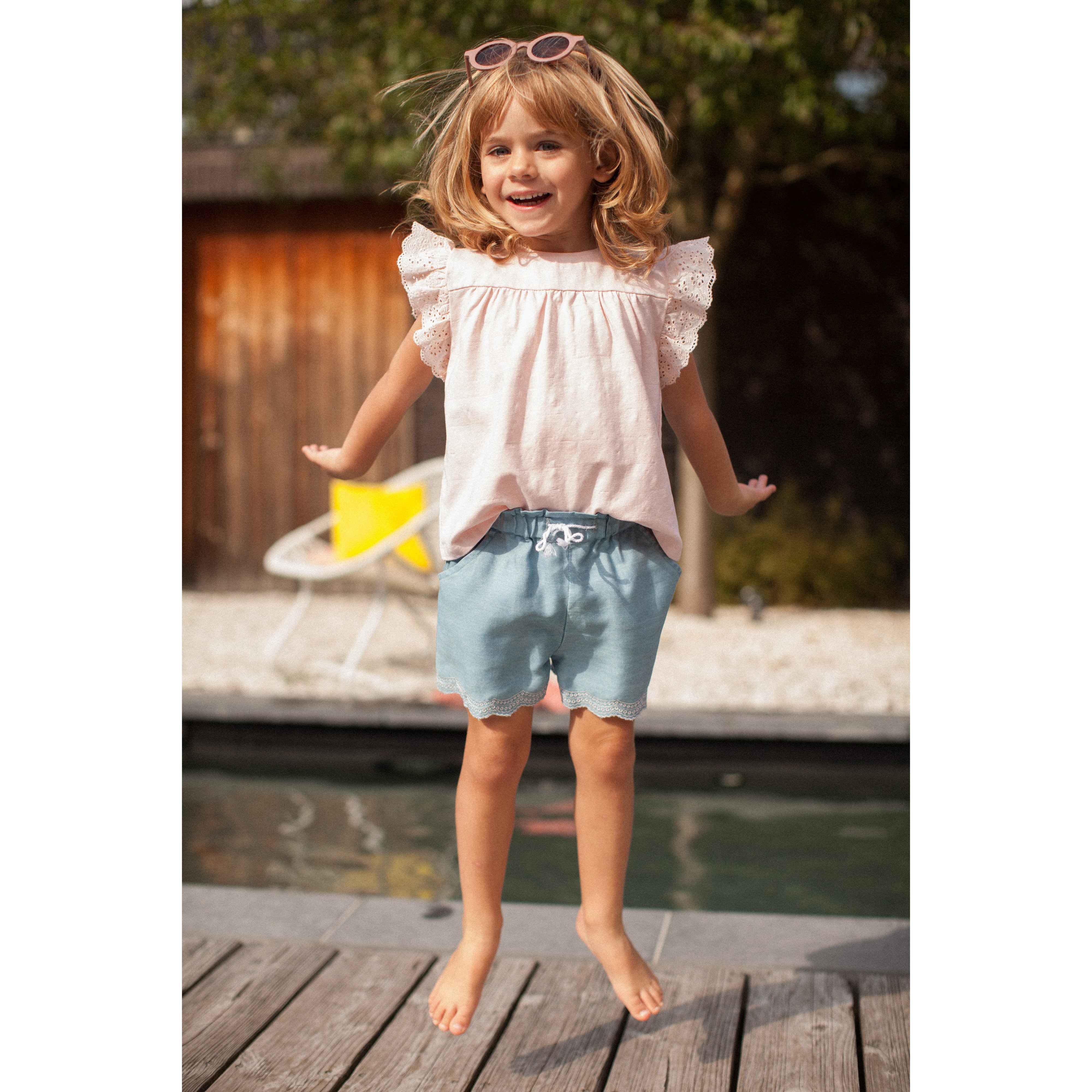 Bonheur du Jour Paris Girl Short Denim - Stylish Distressed Denim Shorts for Women | Perfect for Summer Outfits, Beach Vacations & Casual Streetwear
