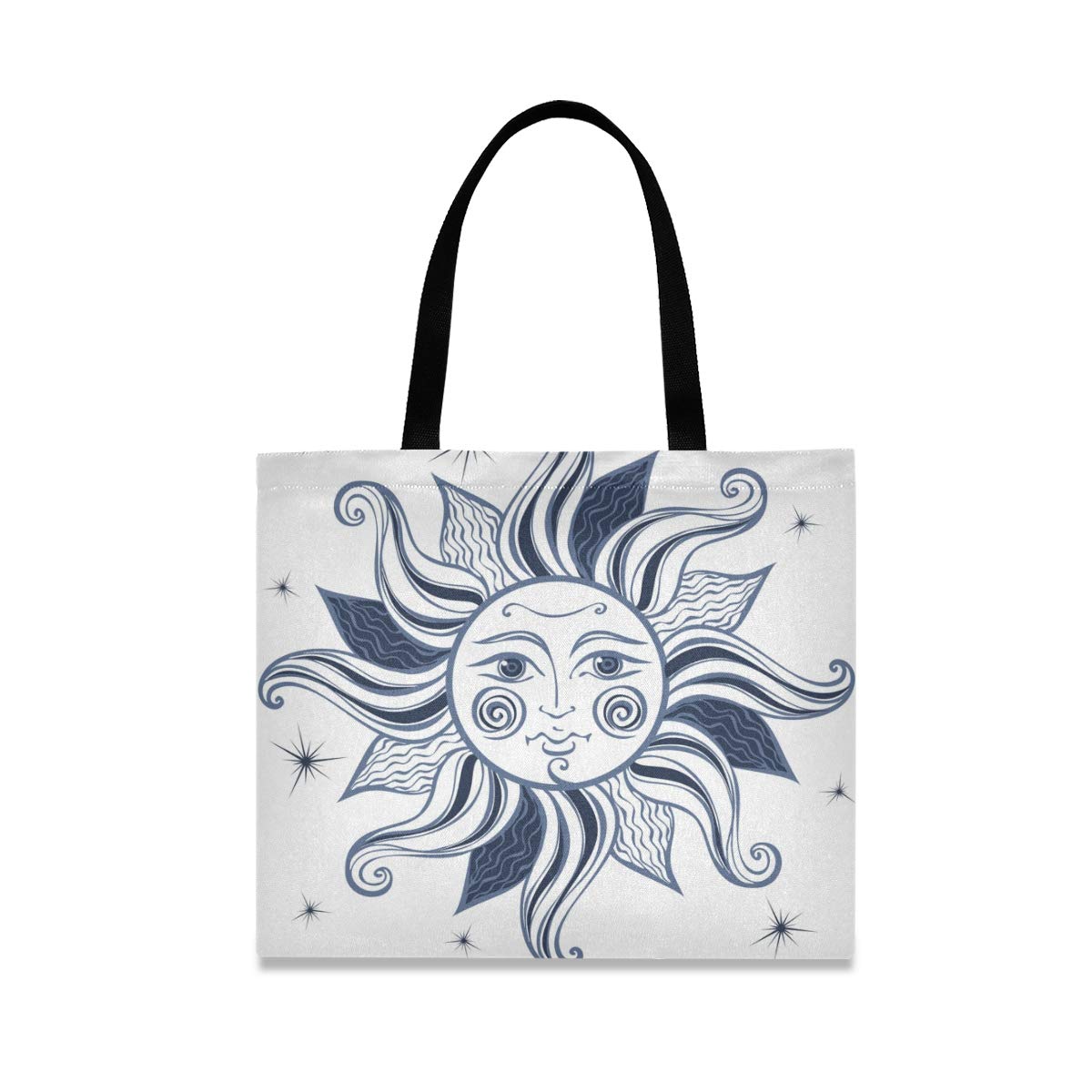 Vintage Style Canvas Tote Bag for Women - Large Reusable Grocery Shopping Bag with Interior Pocket - Perfect for Gym, Beach, Travel & Outdoor Activities