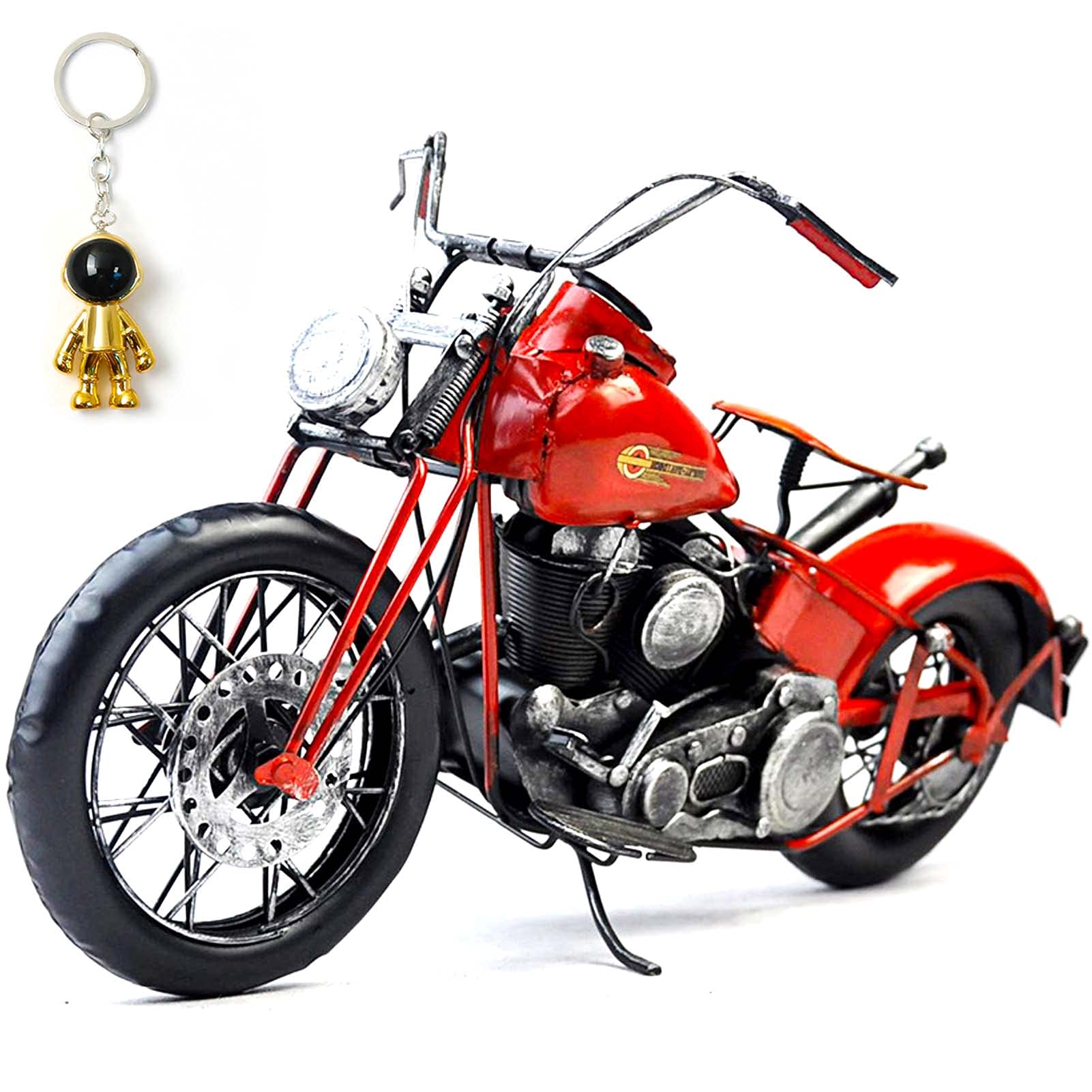 Vintage Antique Motorcycle Model Handicraft - Collectible Metal Iron Motorcycle Ornament for Desk Decor, Cool Biker Gifts for Men & Motorcycle Lovers | Perfect for Home Office Decoration, Man Cave Display & Motorcycle Enthusiast Collections