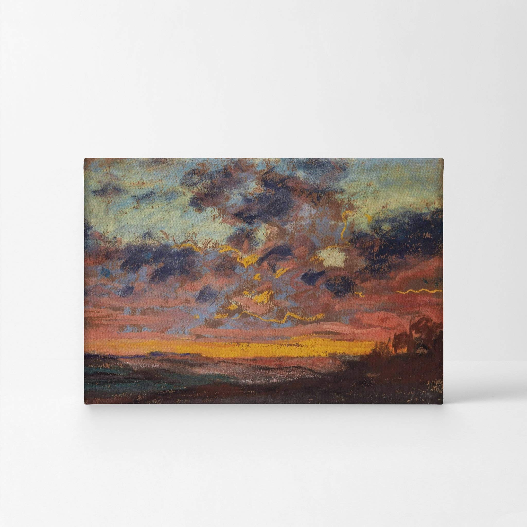 Claude Monet Sunset Canvas Wall Art Print - Famous Oil Painting Reproduction, Modern Home Decor, Ready to Hang (30x40 Inch) | Perfect for Living Room, Bedroom & Office Decor | Made in USA