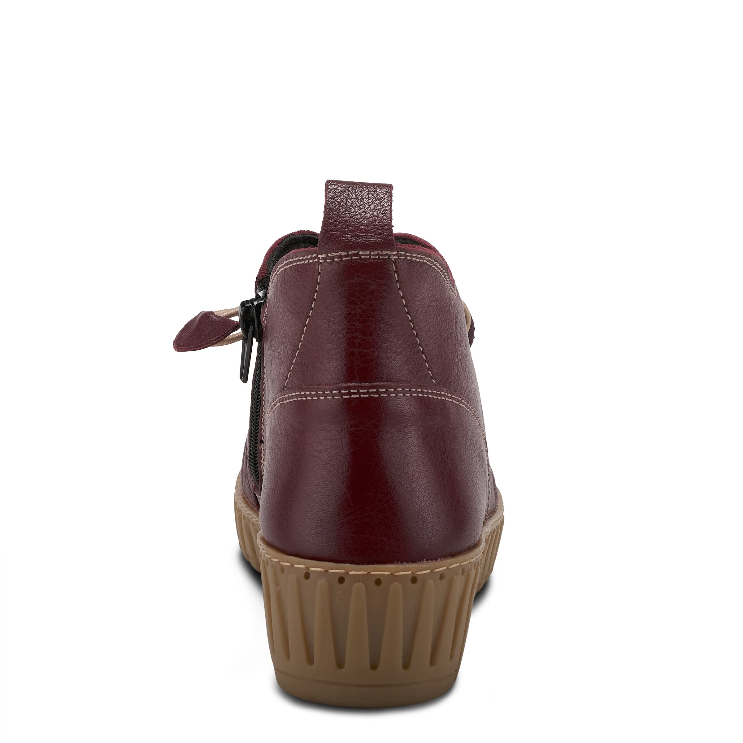 Spring Step Nespea Women's Waterproof Leather Ankle Boots with Zipper Closure - Low Heel Western Style Booties for Casual Wear & Outdoor Activities