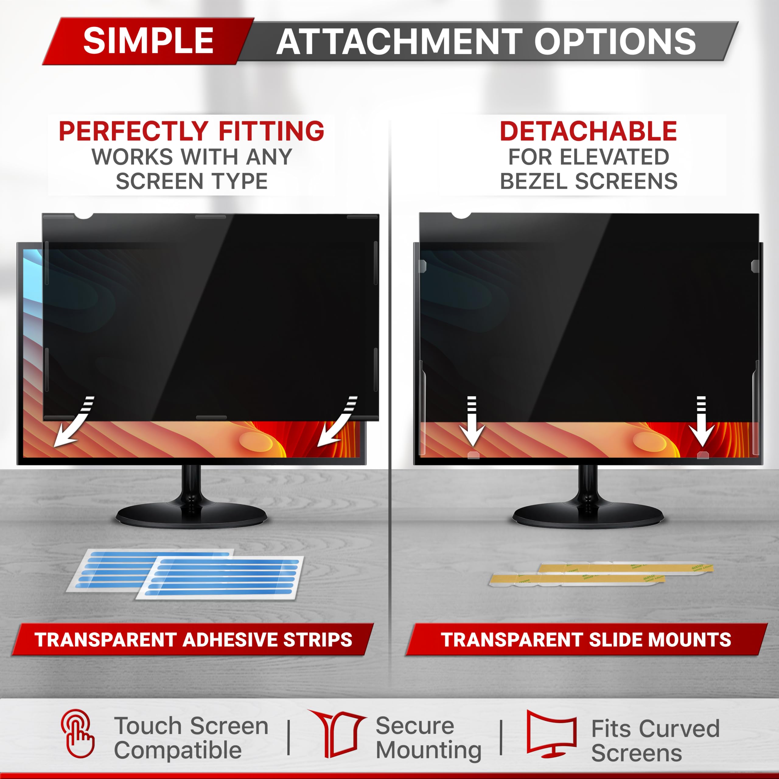 VINTEZ 2-Pack Privacy Screen Filter Set - 24