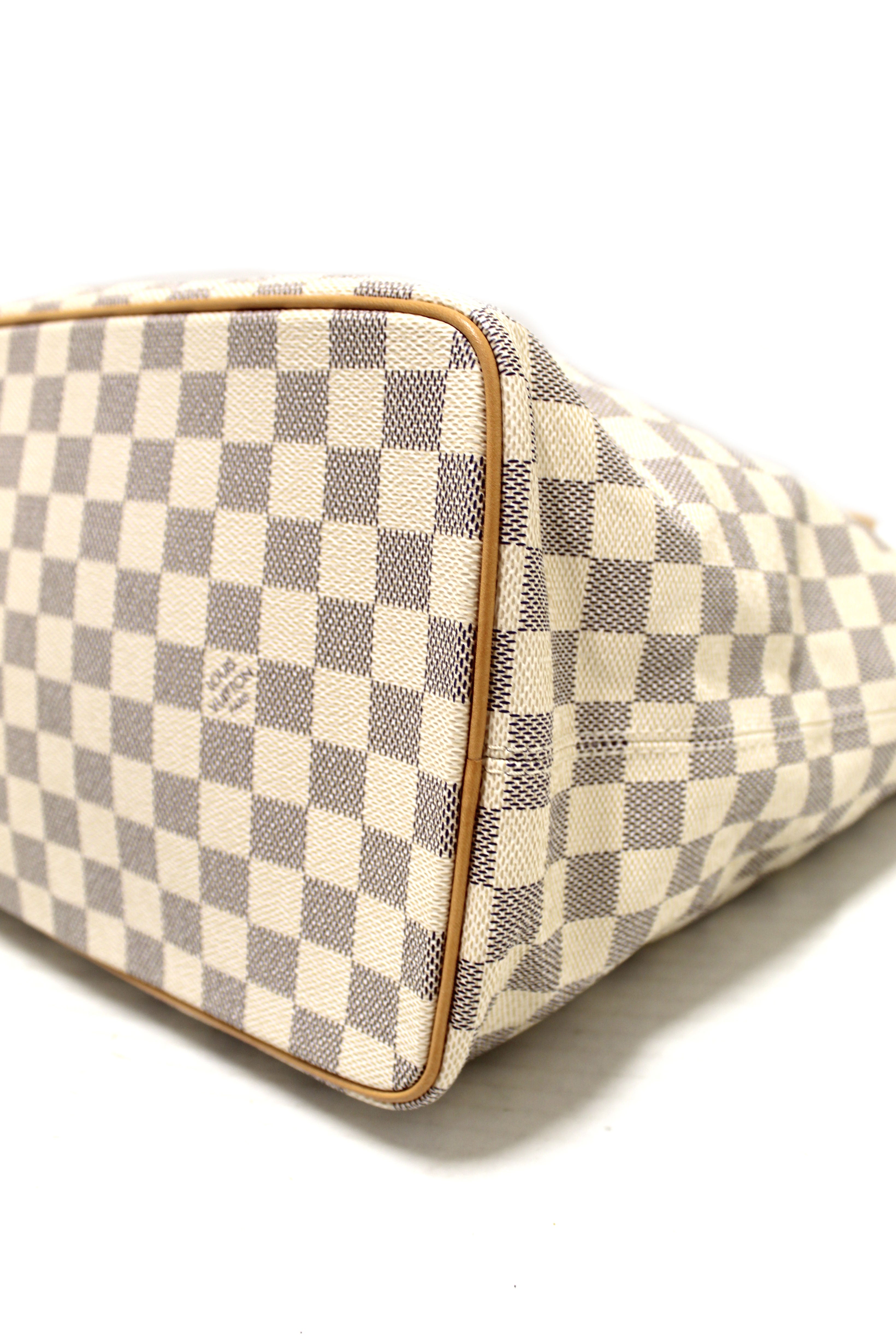 Authentic Louis Vuitton Damier Azur Saleya MM Shoulder Bag - Luxury Designer Handbag for Women, Perfect for Work, Travel & Everyday Use