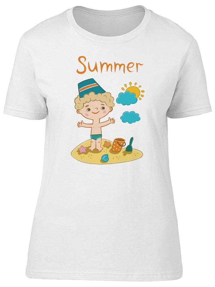 Women's Summer Beach T-Shirt for Kids - Comfortable Cotton Casual Tee for Vacation, Pool Party & Outdoor Activities