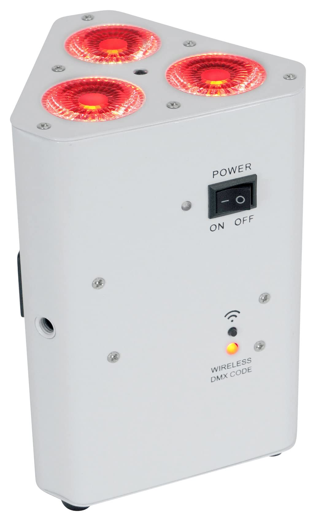 Rockville RockWedge White LED Battery Powered Stage Lights with 384 Channel Wireless DMX Controller - Perfect for DJ Shows, Concerts, and Live Events