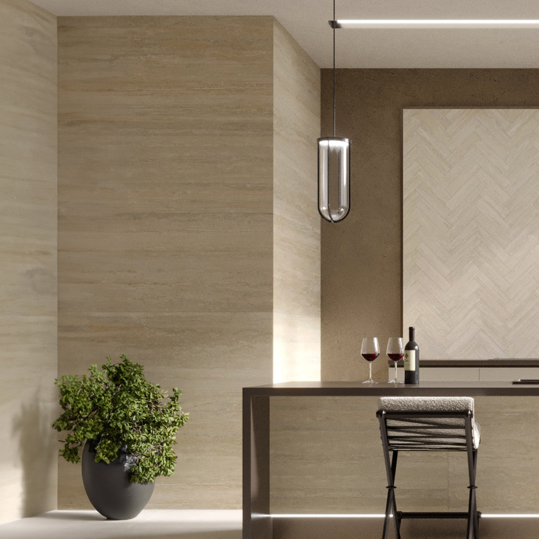 Premium Travertine Tiles - Natural Stone Flooring & Wall Cladding for Home & Commercial Use | Perfect for Bathrooms, Kitchens, and Outdoor Patios
