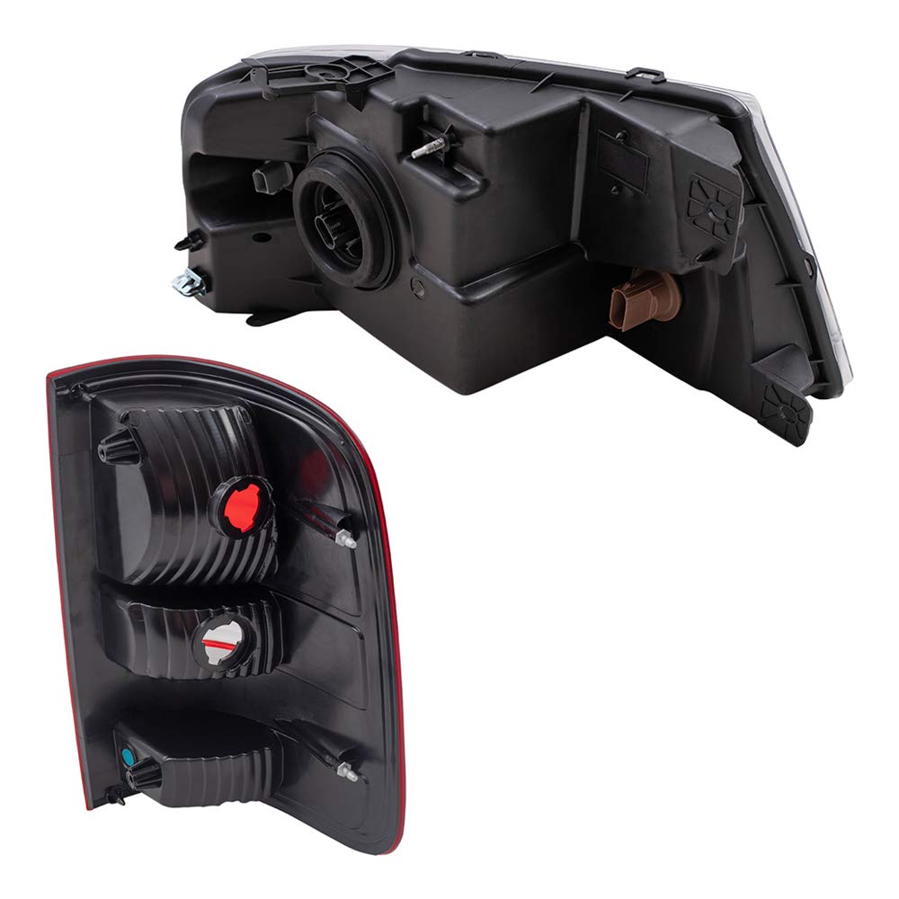 **Brock Replacement Halogen Headlight & Tail Light Kit for 2004-2008 Ford F-150 – Left/Right Driver & Passenger Side – 4-Piece Set – Durable Aftermarket Upgrade for Improved Night Driving & Style**    *(Perfect for Off-Roading, Daily Commuting, and Enhancing Truck Appearance)*