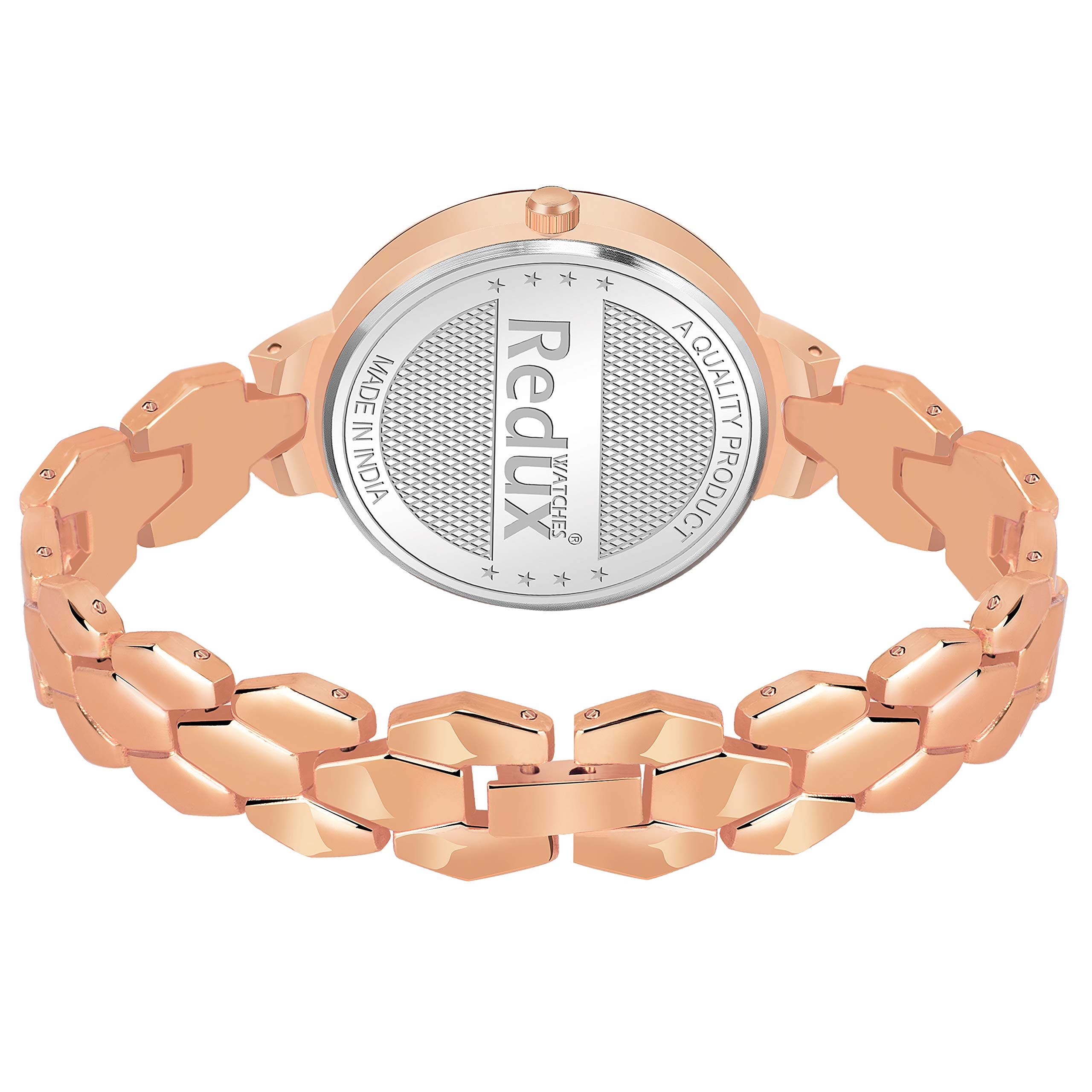 REDUX Analogue Rose Gold Dial Women's Watch RWS0389S - Elegant Fashion Watch for Women, Perfect for Office, Party & Everyday Wear