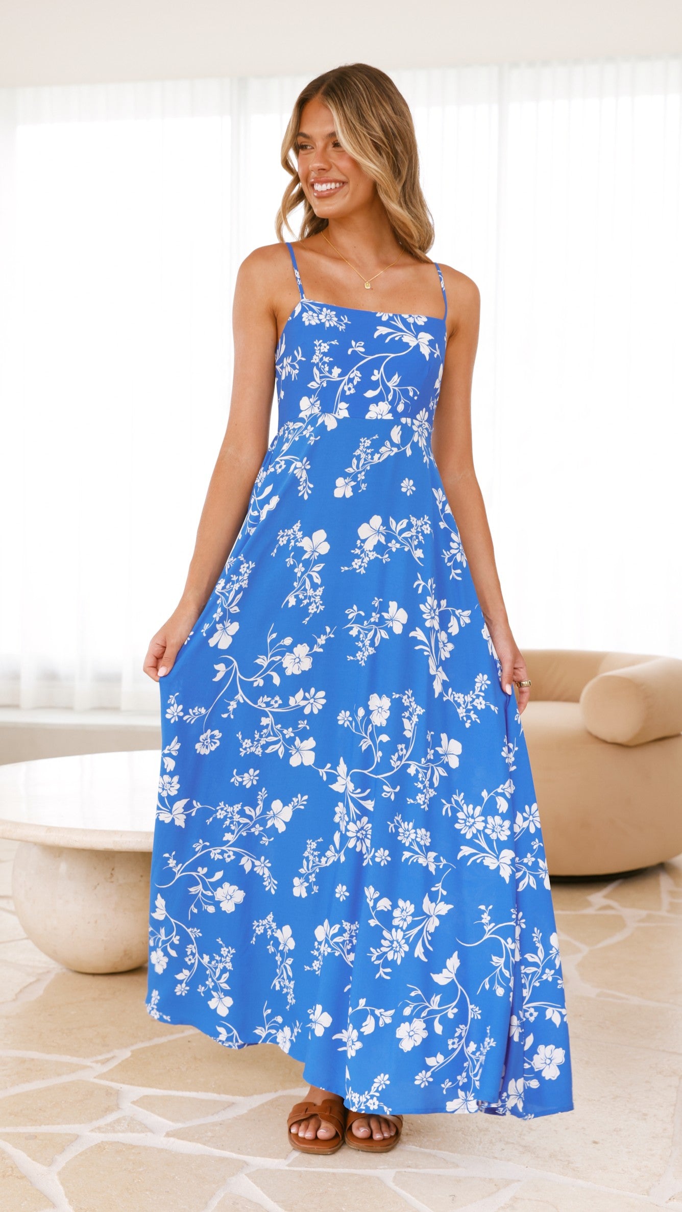 Jaylene Maxi Dress - Caro Collection | Flowy Long Summer Dress for Women | Perfect for Beach, Vacation & Casual Wear