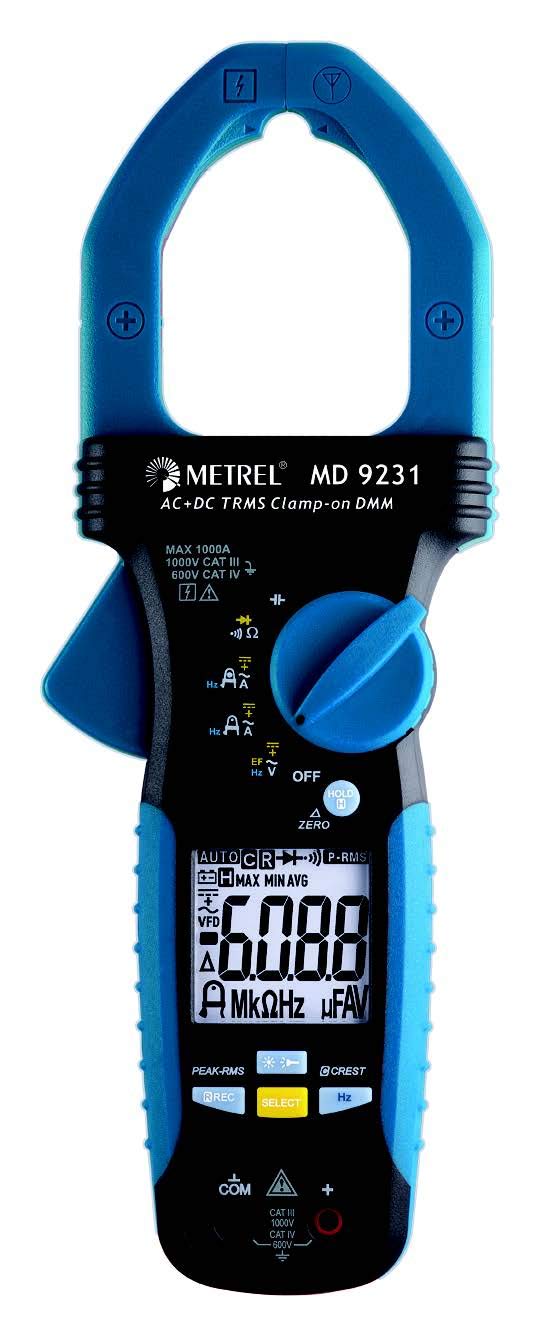 MD9231 Professional TRMS AC/DC Clamp Meter - Digital Multimeter for Industrial Electrical Testing, HVAC Maintenance & Automotive Diagnostics