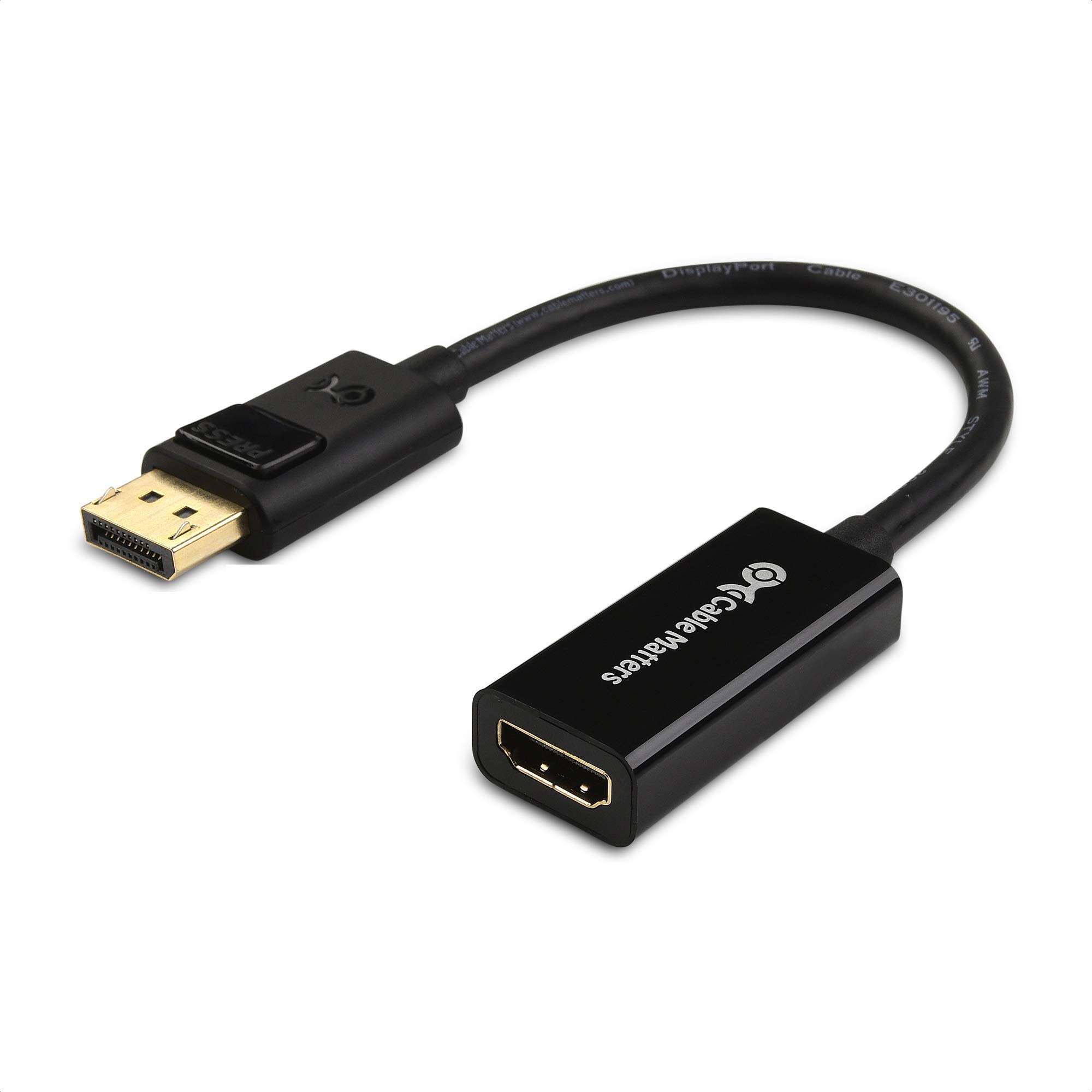 Premium Certified DisplayPort to HDMI Adapter & HDMI Cable - 4K 60Hz Gold-Plated Connectors for PC, Laptop, Monitor, TV - Ideal for Gaming, Home Theater & Office Setup