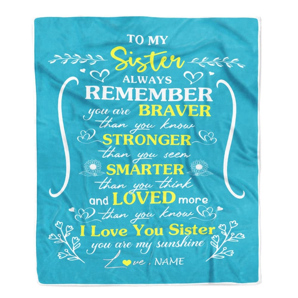 **Custom Sister Blanket - Personalized 