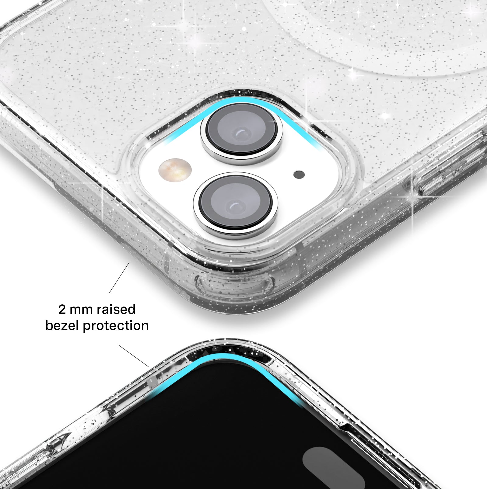 Sparkling Stardust Glitter iPhone Case - Protective & Stylish Cover for iPhone 13/14/15 Pro Max - Perfect for Parties, Festivals & Everyday Glam