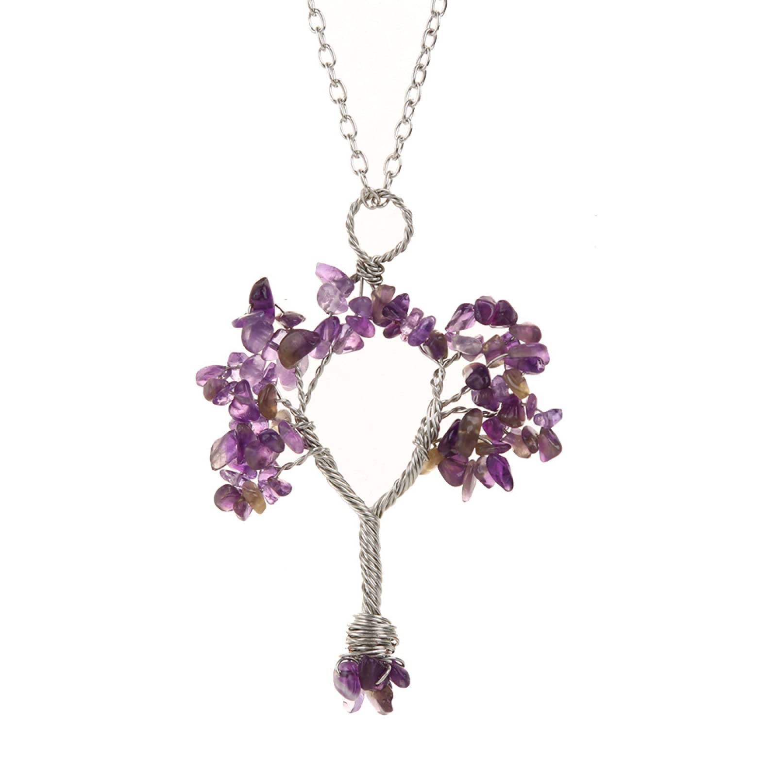 Handmade Tree of Life Pendant Necklace - Natural Redstone, Fluorite & Aventurine Gemstone Jewelry for Women | Spiritual Healing, Meditation & Gift Giving