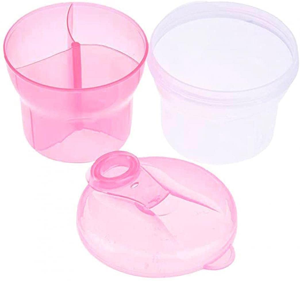 Baby Formula Dispenser & Powdered Milk Storage Container - Portable Food Box for Snacks, Travel, Indoor & Outdoor Use - Practical & Convenient (Pink) | Ideal for Traveling, Camping, and On-the-Go Feeding