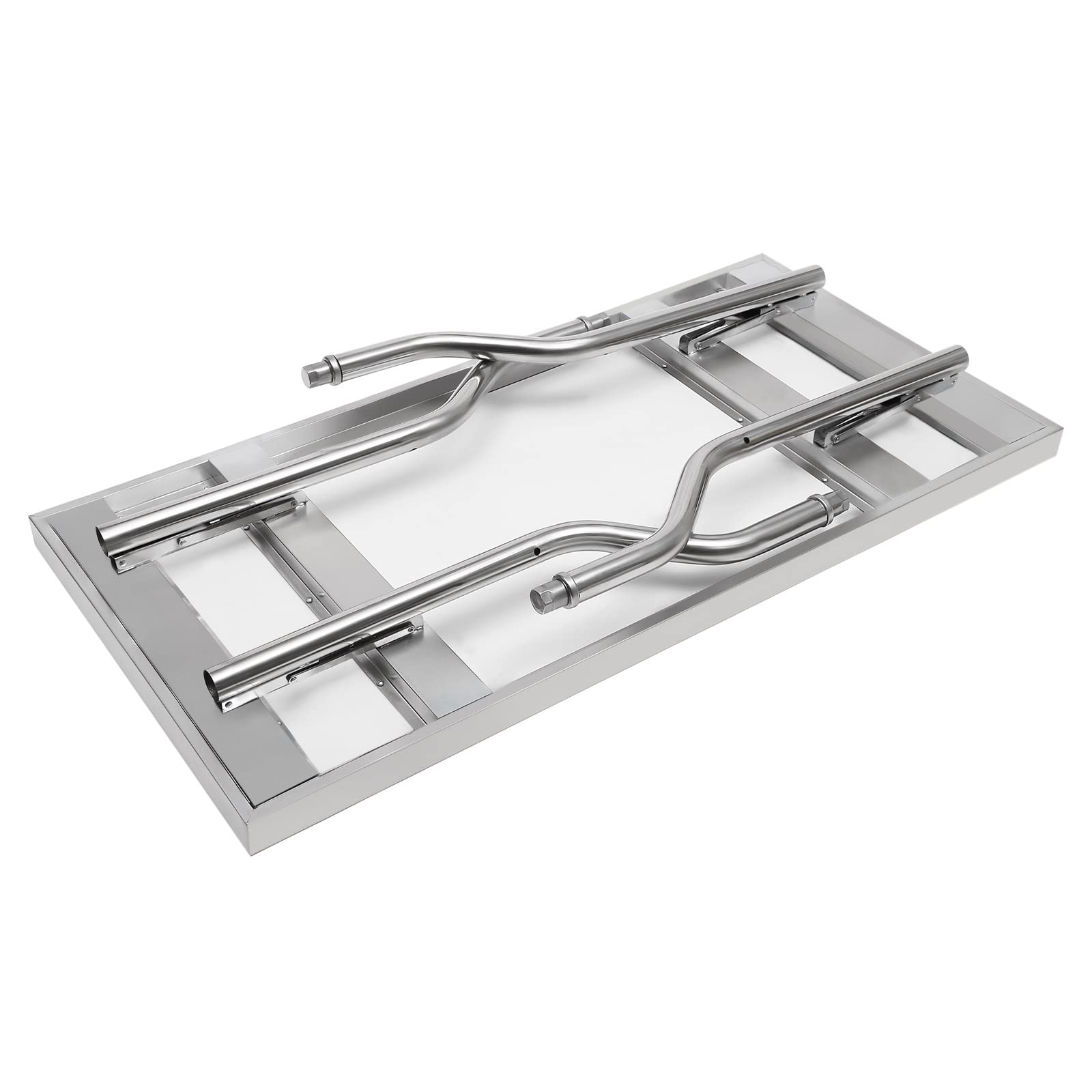 Heavy-Duty Stainless Steel Folding Table 48x30 Inch - Commercial Kitchen Prep Table & Work Island with 1102 lbs Capacity - Perfect for Restaurants, Catering, Food Prep & Home Kitchen Use