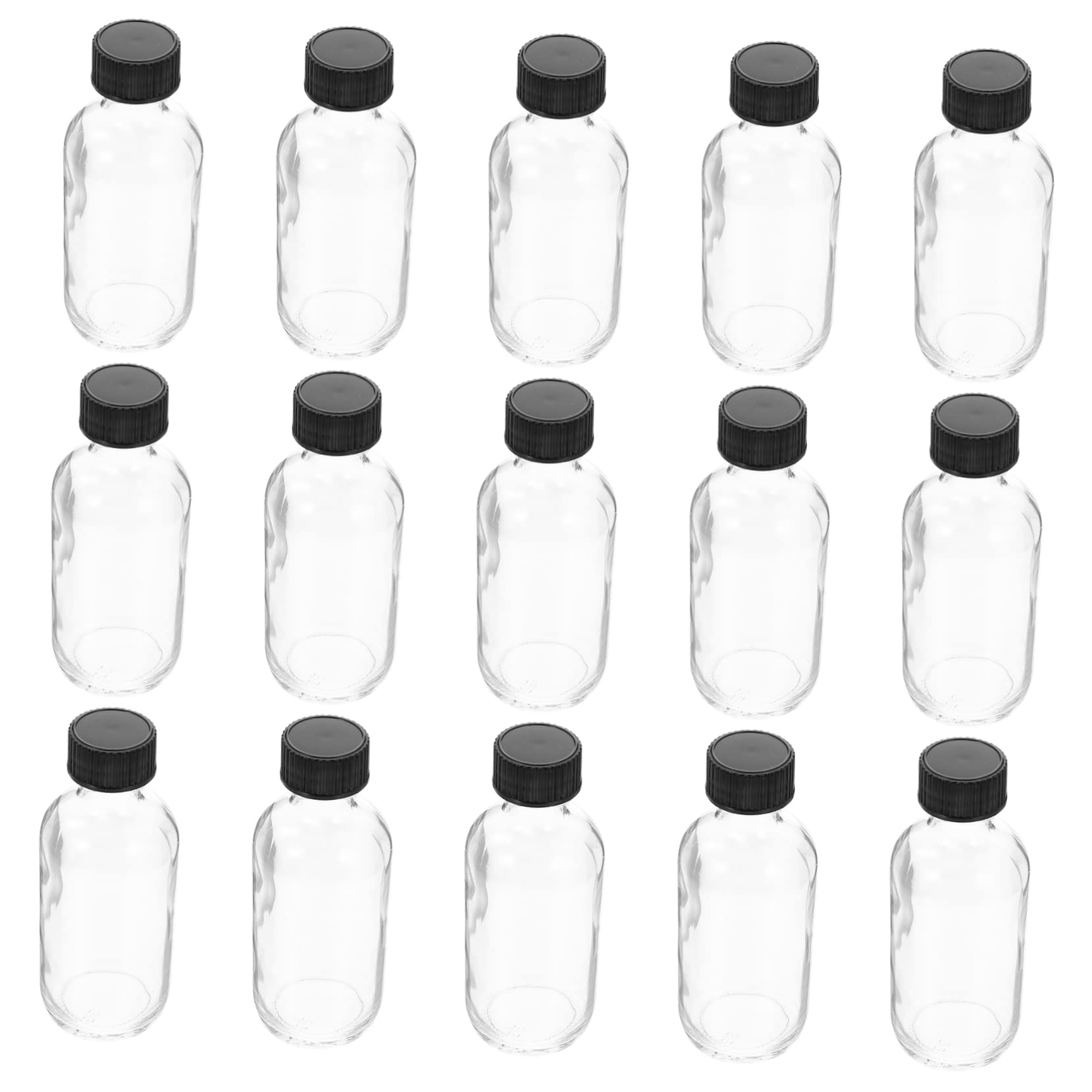 Hoement 15Pcs Amber Glass Essential Oil Bottles - Multipurpose Empty Glass Bottles for Perfume, Cosmetics & Samples | Portable Vials for DIY, Aromatherapy & Travel Use