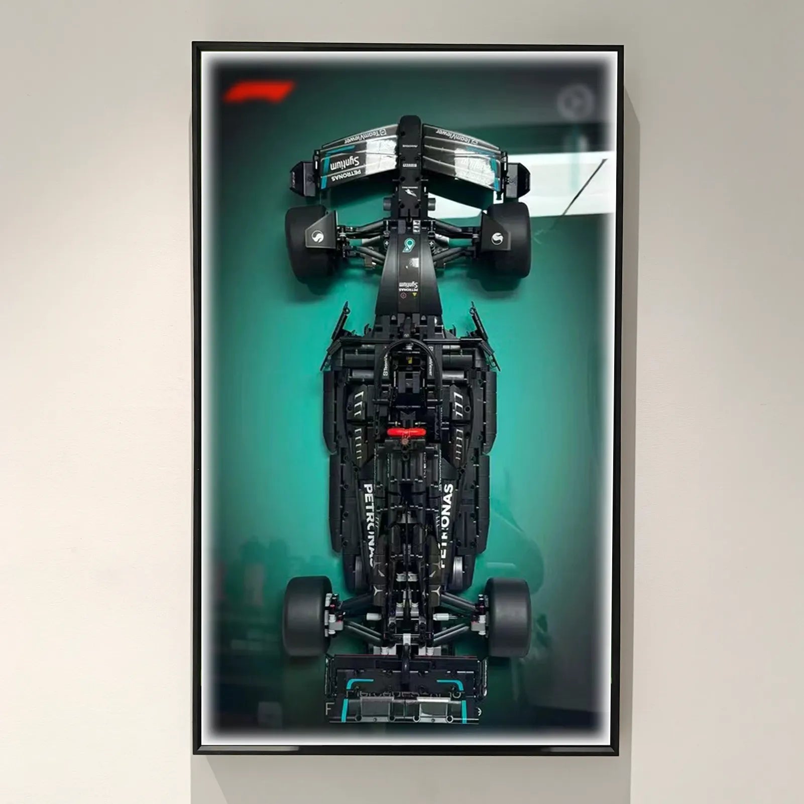 Lego Technic™ Mercedes AMG F1 W14 E Performance (42171) Wall Mount Display Stand - Durable Acrylic Shelf for Car Model Collection - Perfect for Home Office, Bedroom Decor & Toy Storage